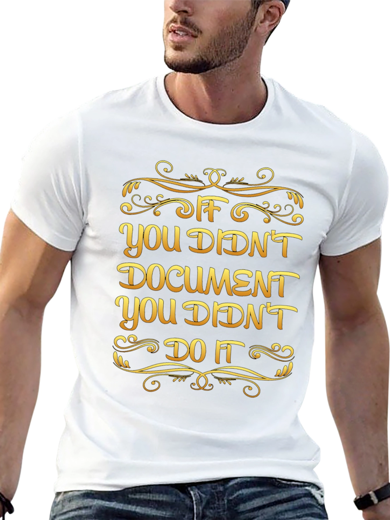 Funny Document Black T-Shirt