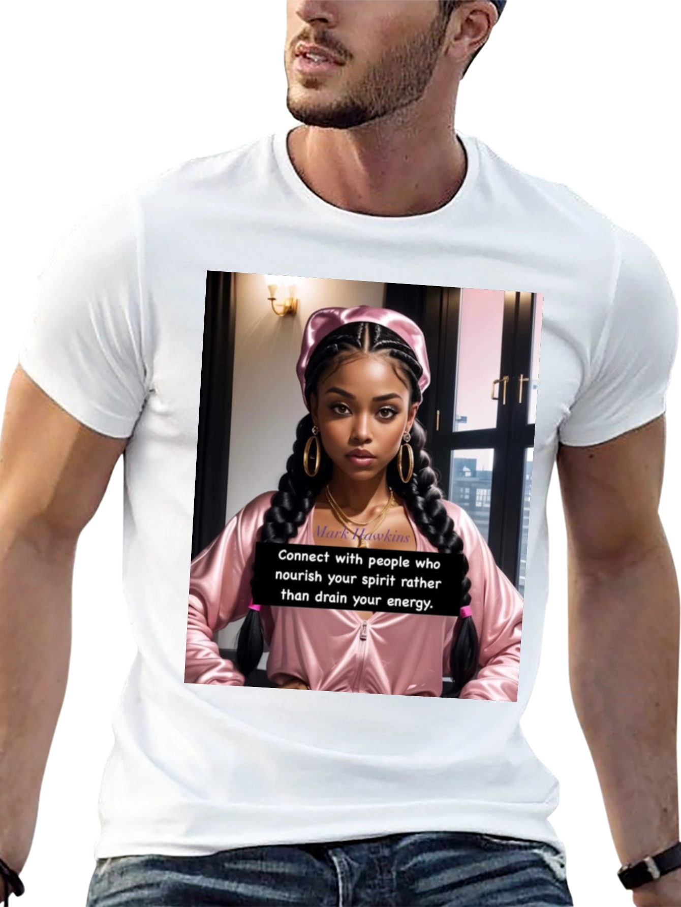 Stylish Black T-Shirt with Empowering Graphic Print