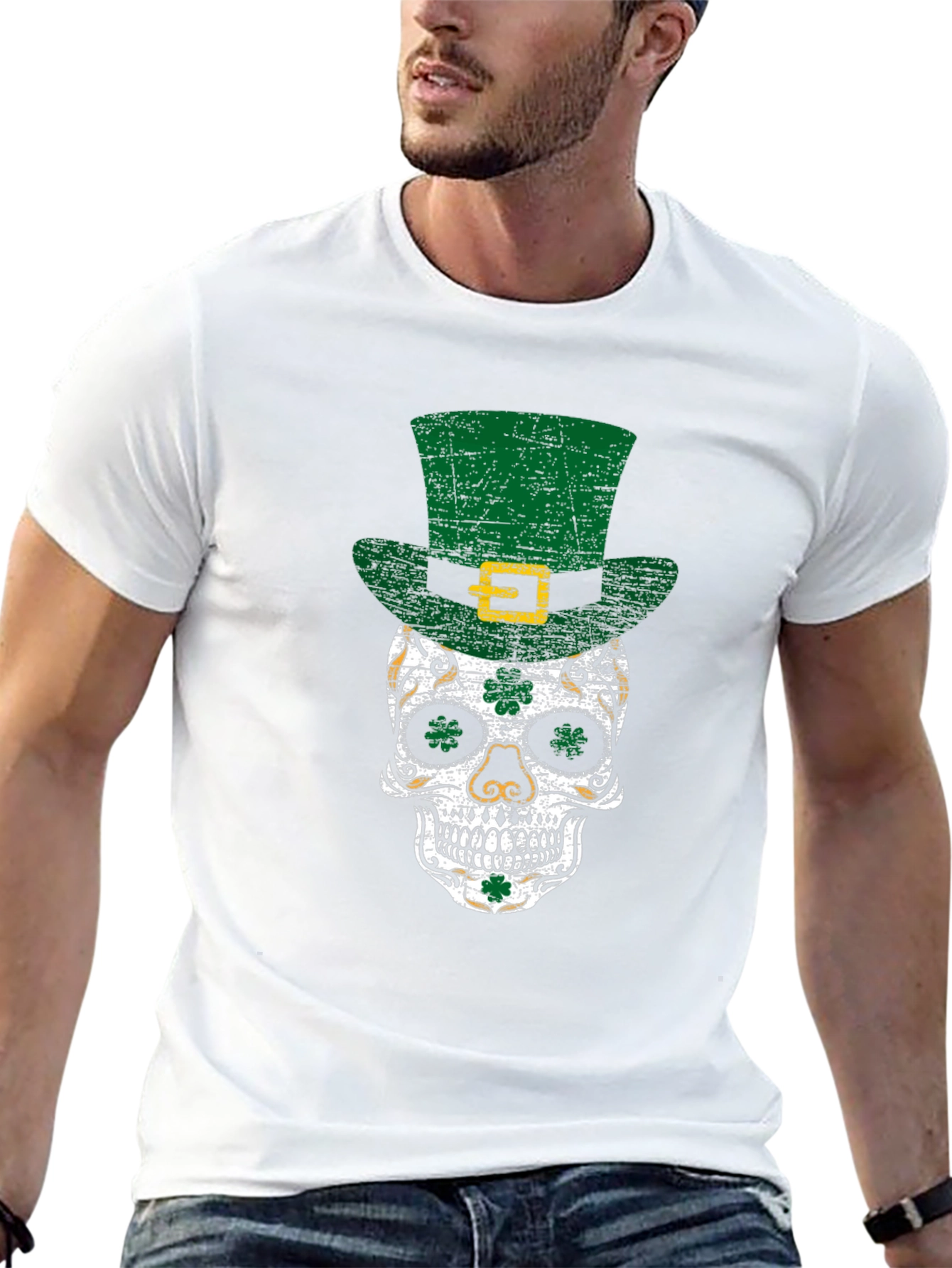 St. Patricks Day Skull Graphic Tee