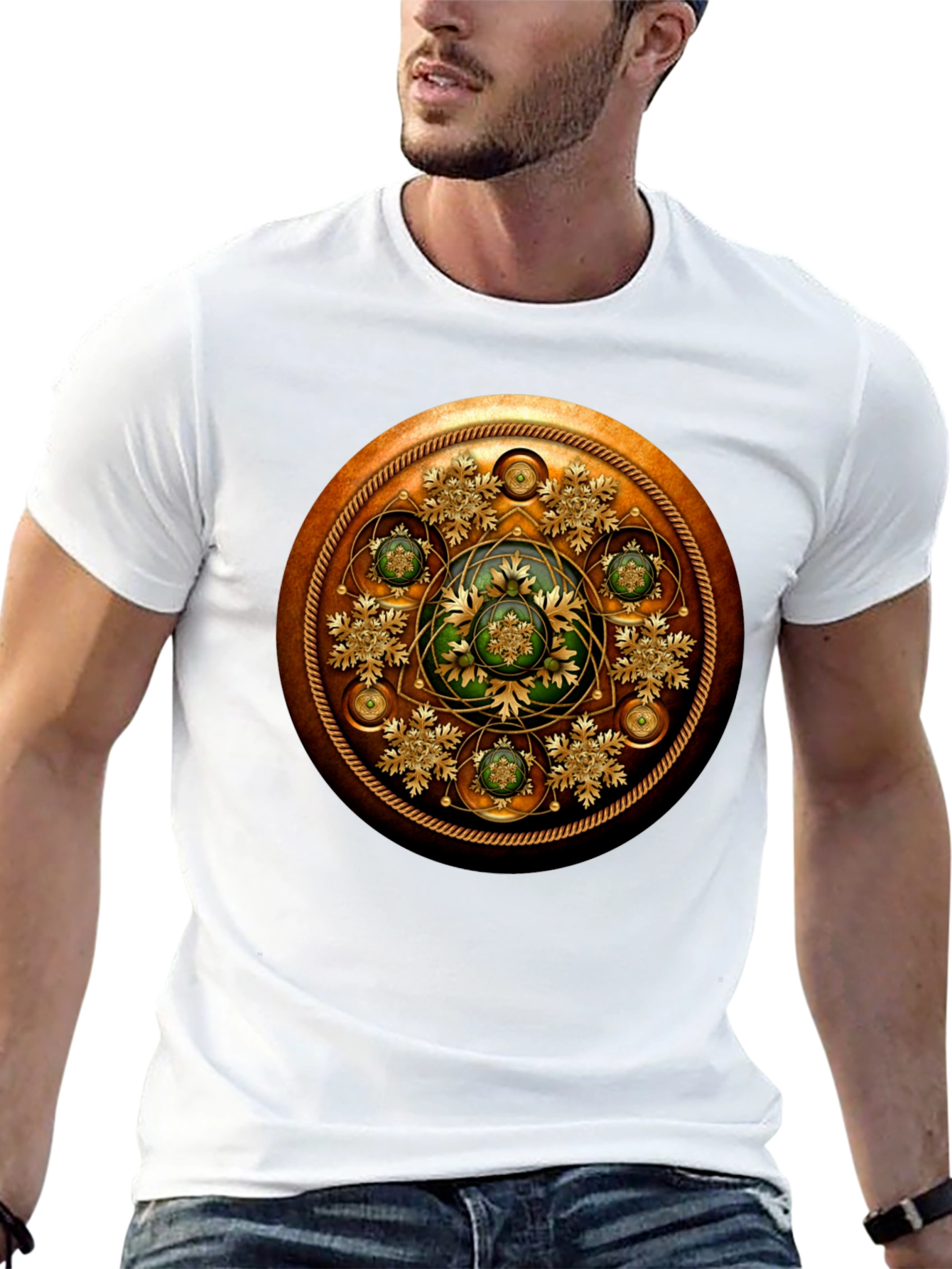 Ornate Steampunk Shield Graphic Tee