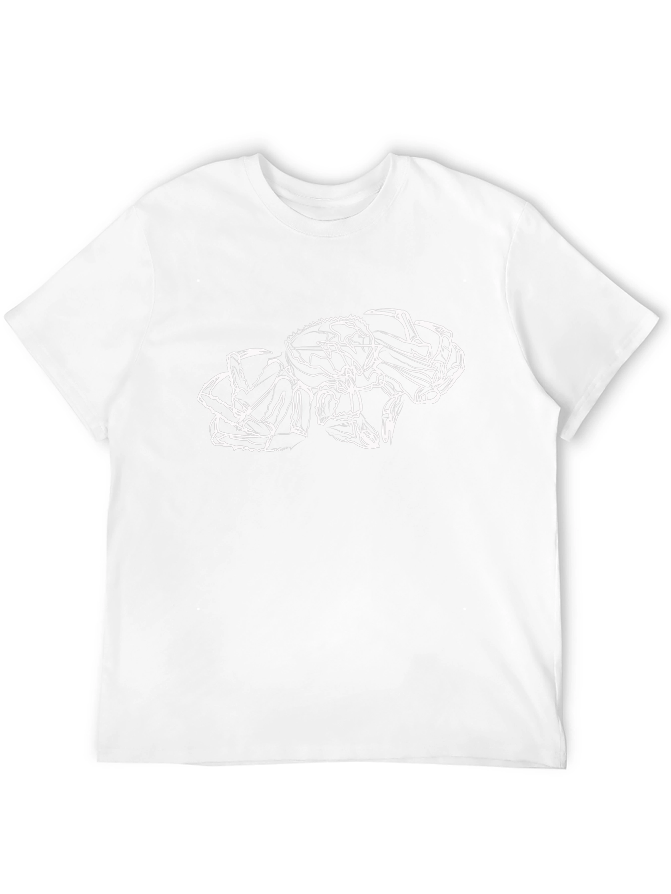 Abstract Crab Outline Black T-Shirt