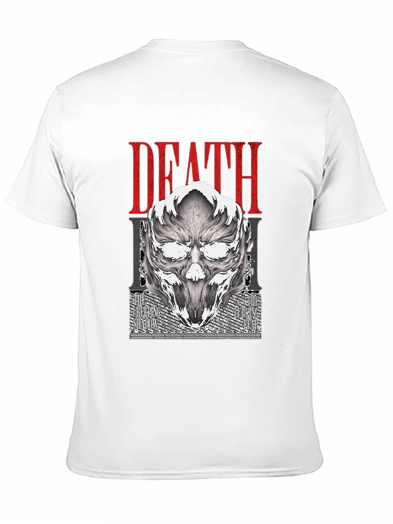 Death Metal Graphic Print Black T-Shirt