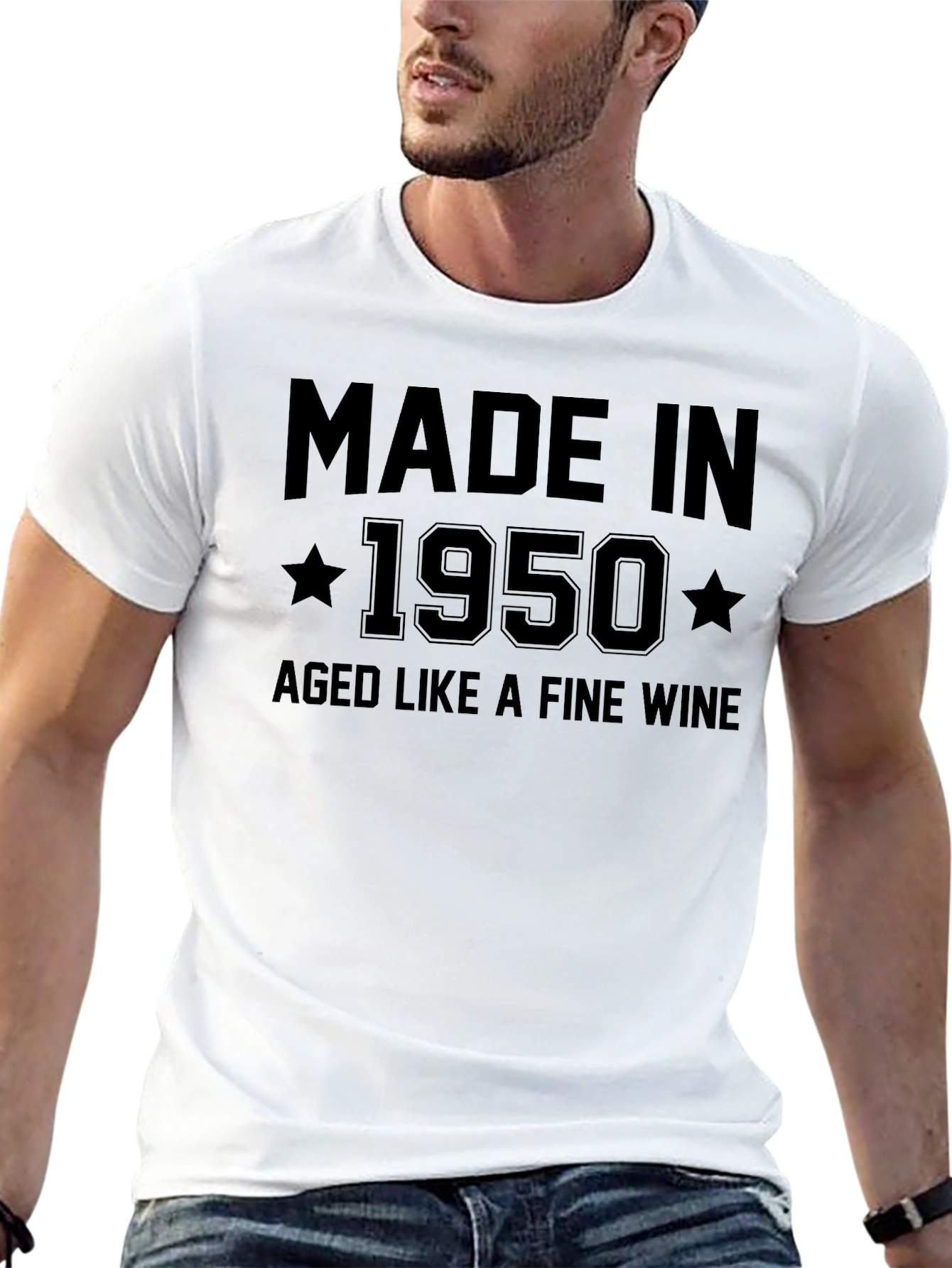 Made in 1950 Aged Like Fine Wine Black T-Shirt