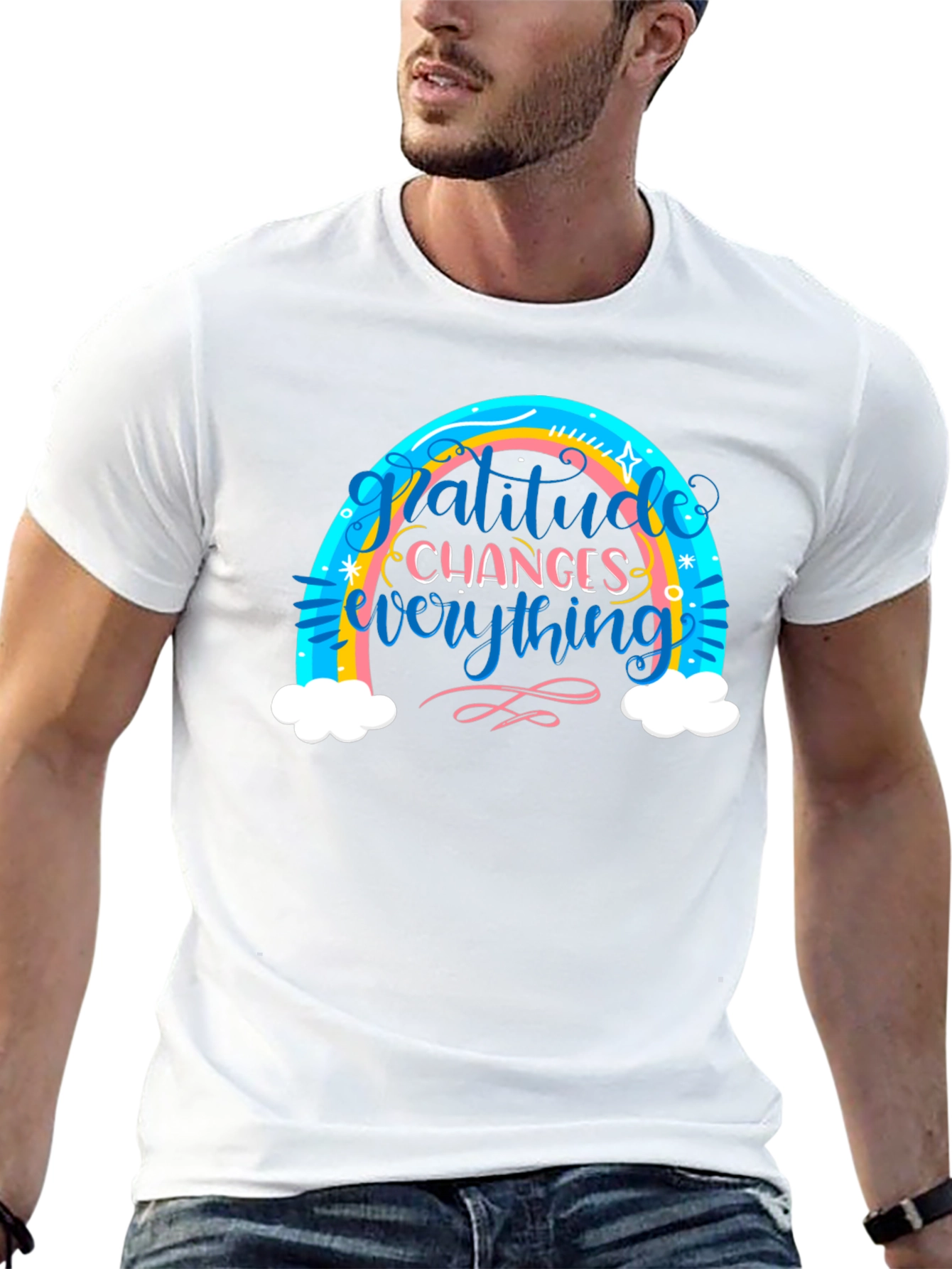 Gratitude Changes Everything Rainbow T-Shirt