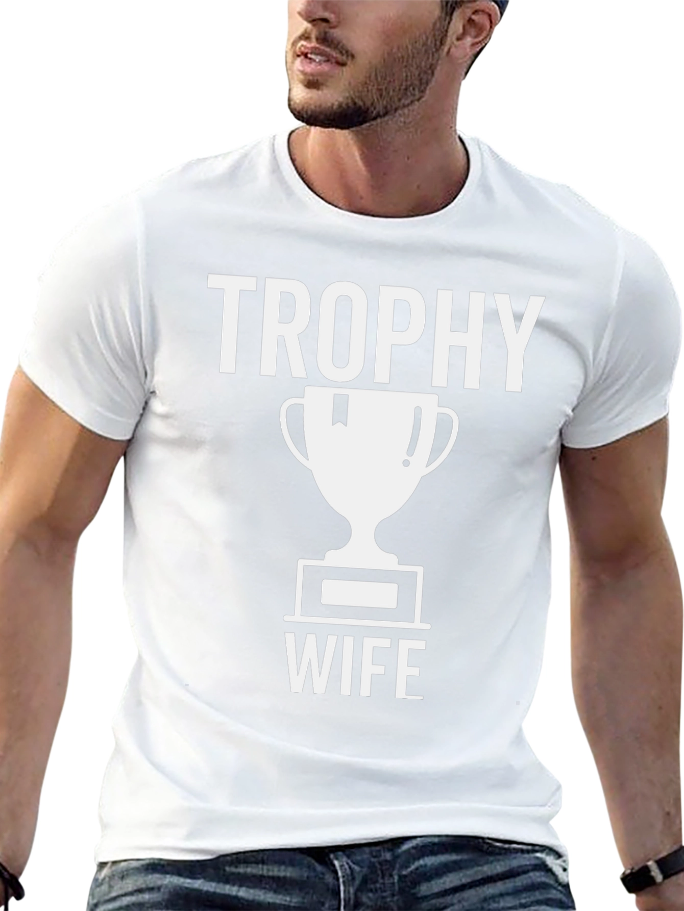 Trophy Wife Graphic Tee - Novelty Husband Shirt