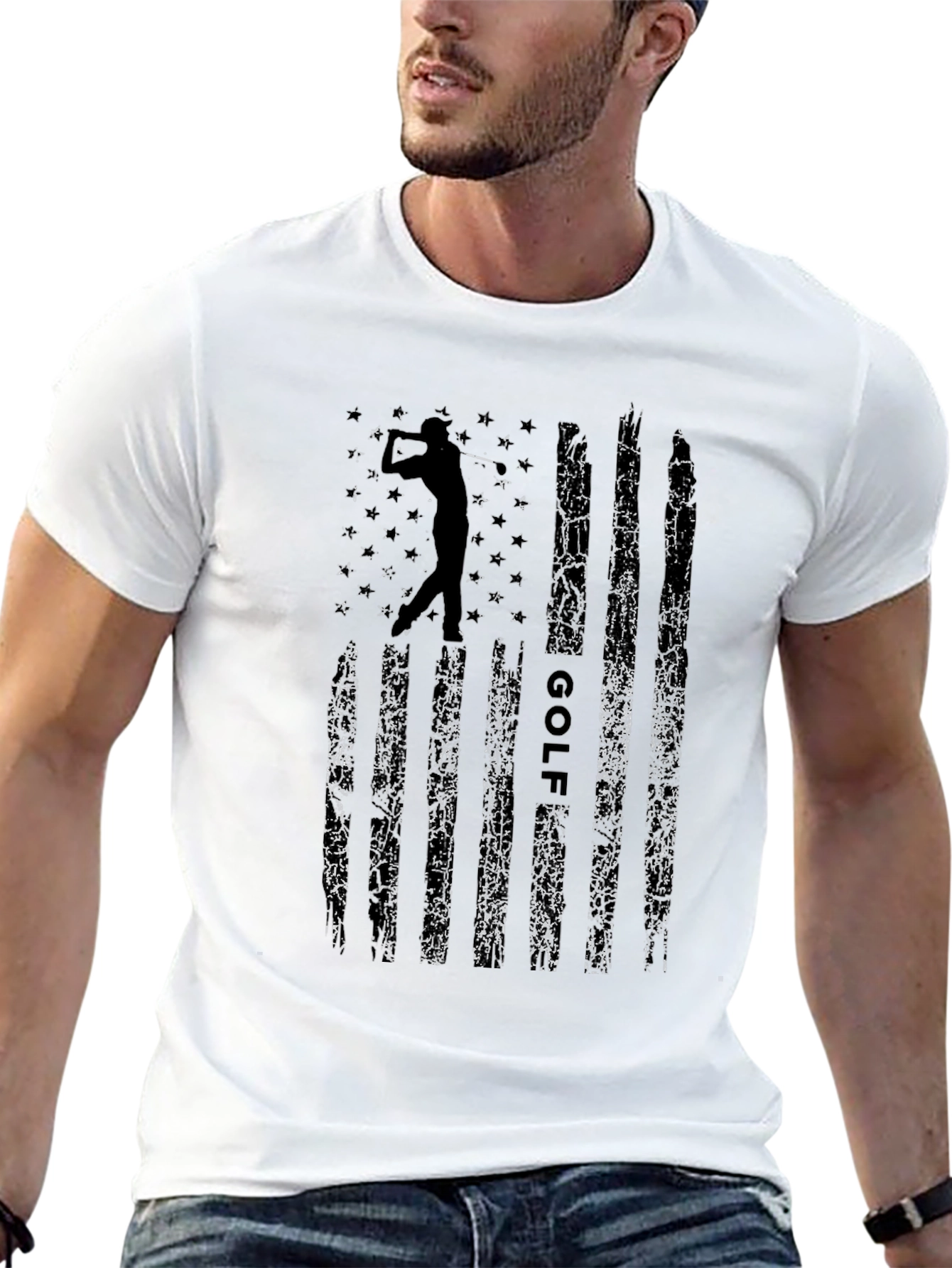 Golf American Flag T-Shirt