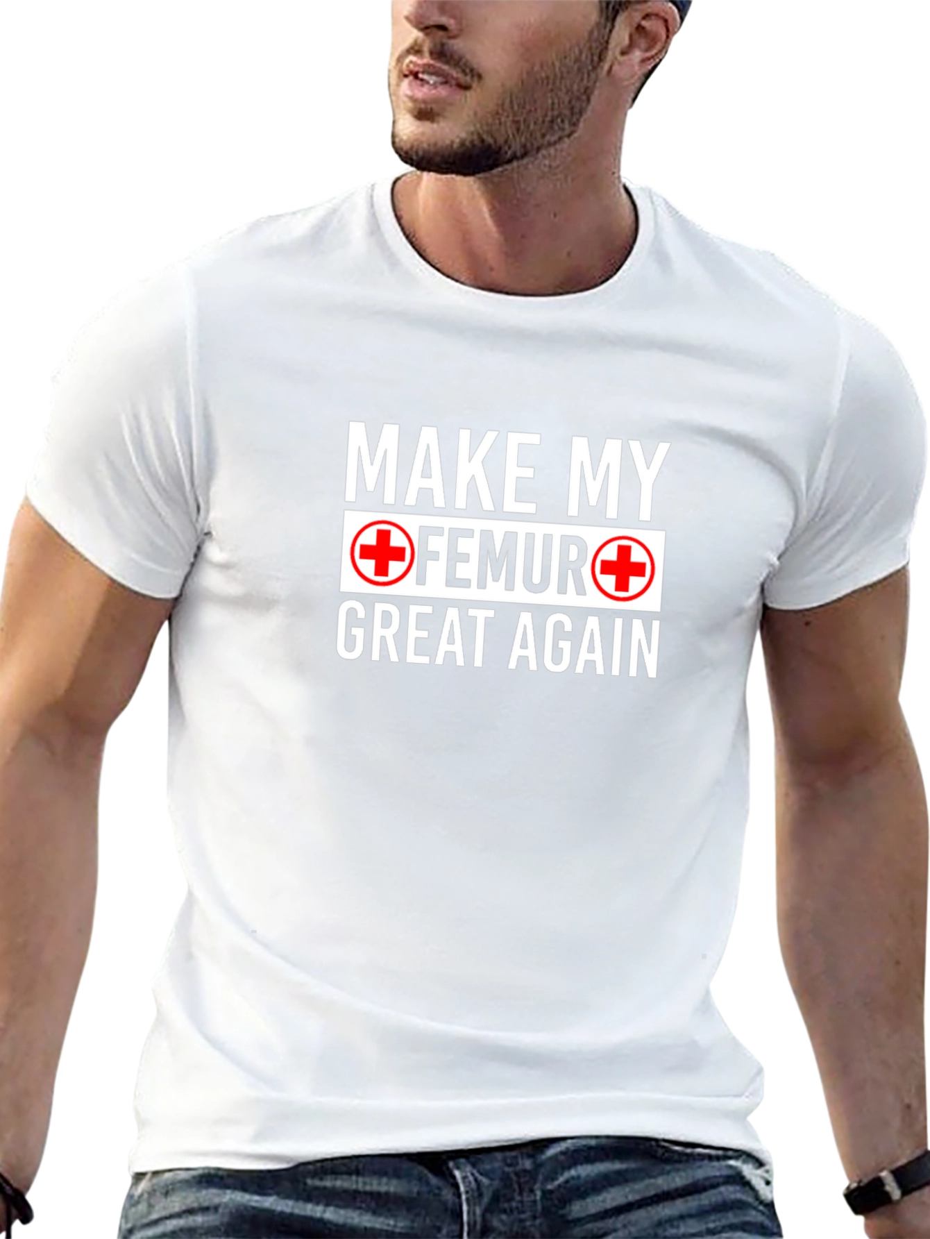 Make My Femur Great Again Black T-Shirt