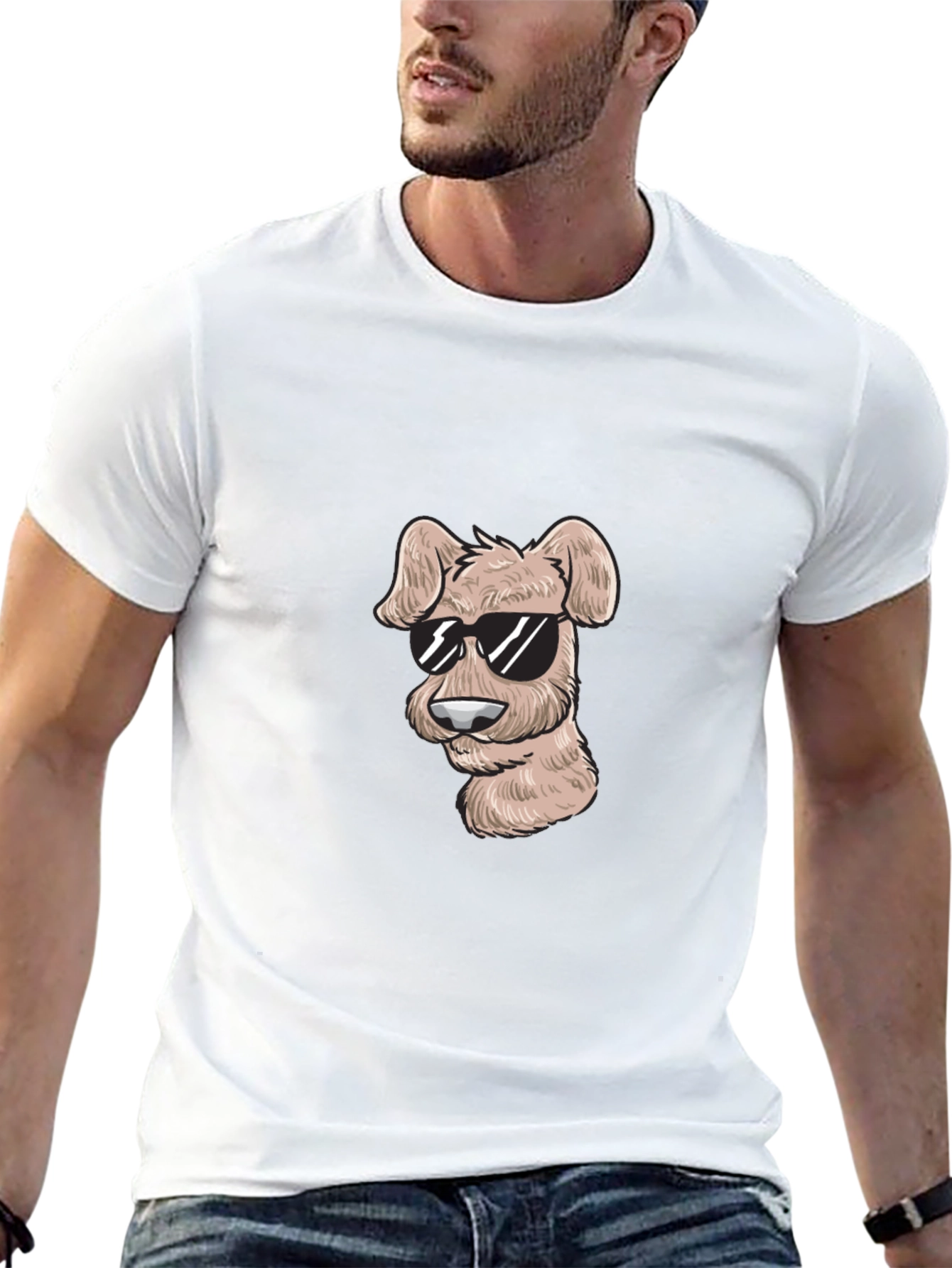 Cool Dog Graphic T-Shirt - Black