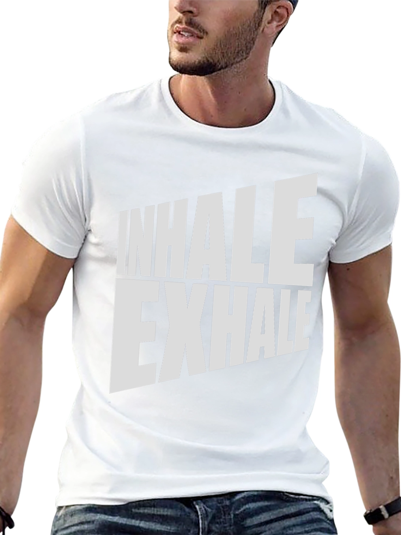 Inhale Exhale Graphic T-Shirt - Black