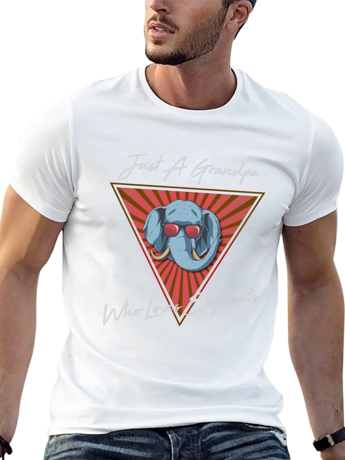 Just A Grandpa Who Loves Elephants T-Shirt