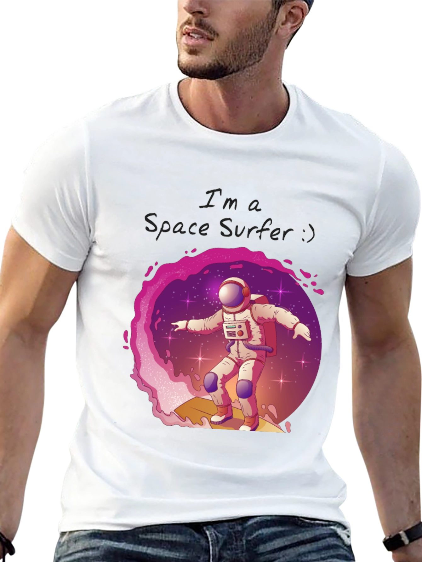 Space Surfer Graphic Tee