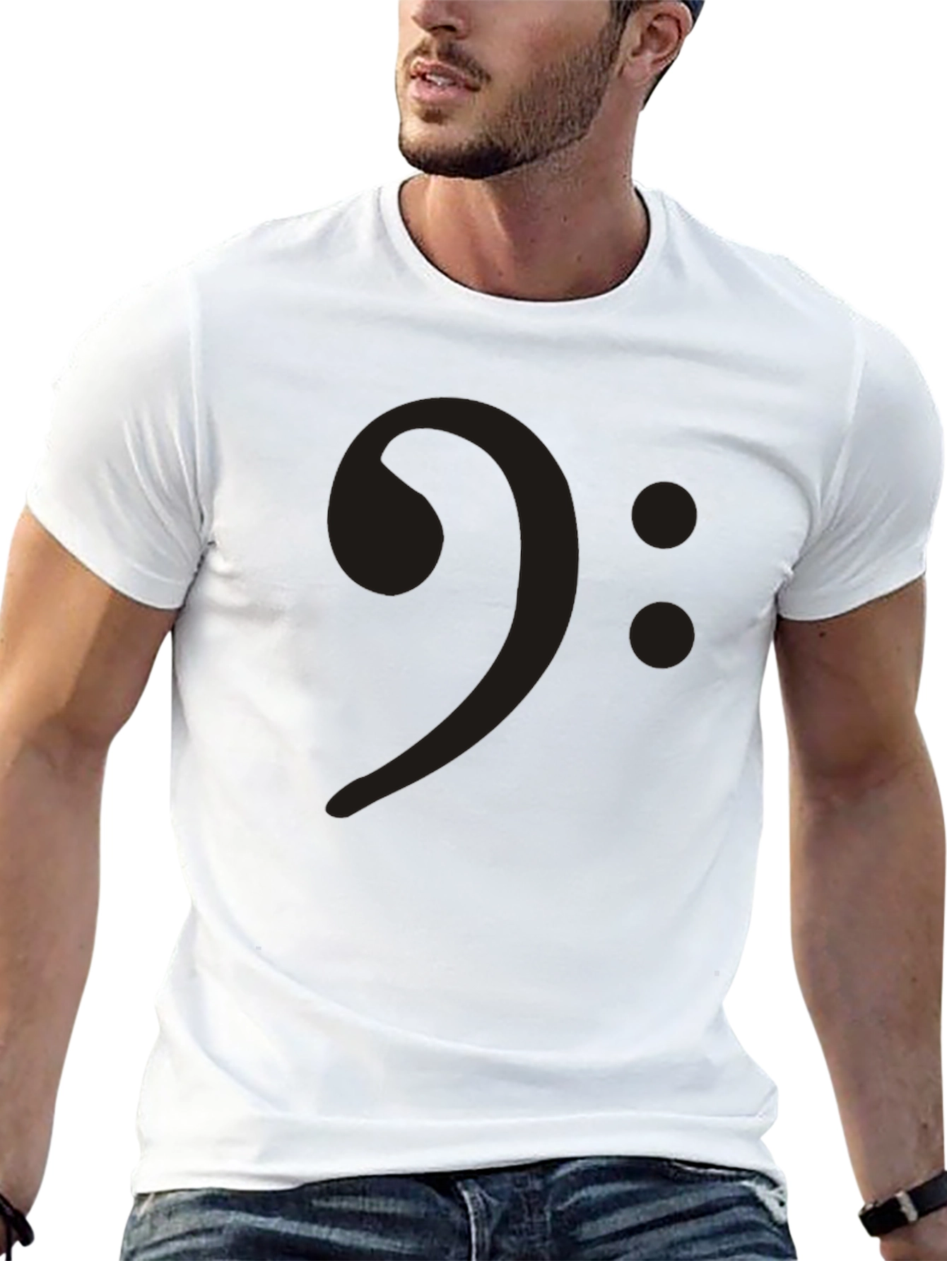Bass Clef Graphic T-Shirt - Music Lover Tee