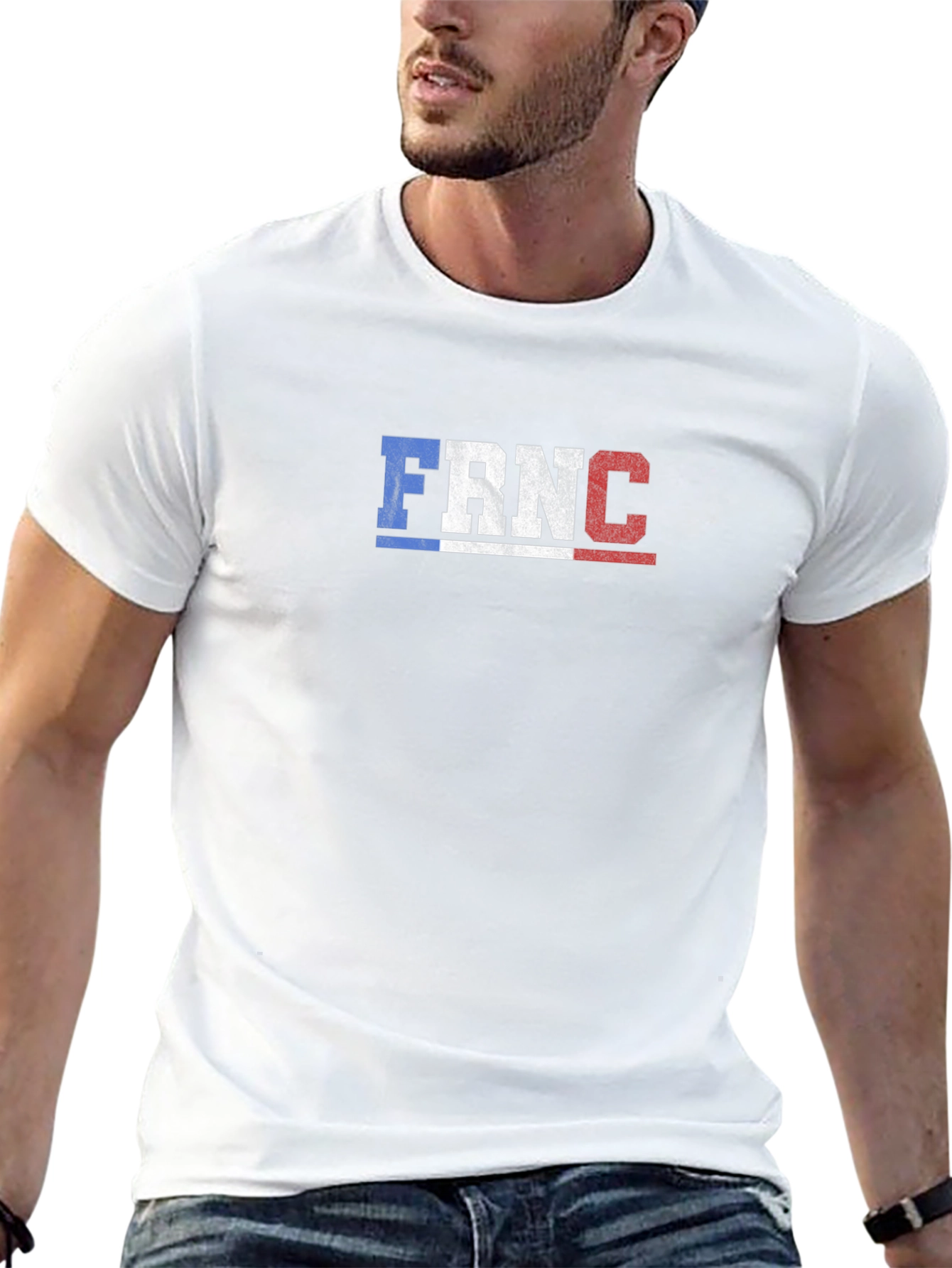 FRNC Flag Inspired Graphic Black T-Shirt