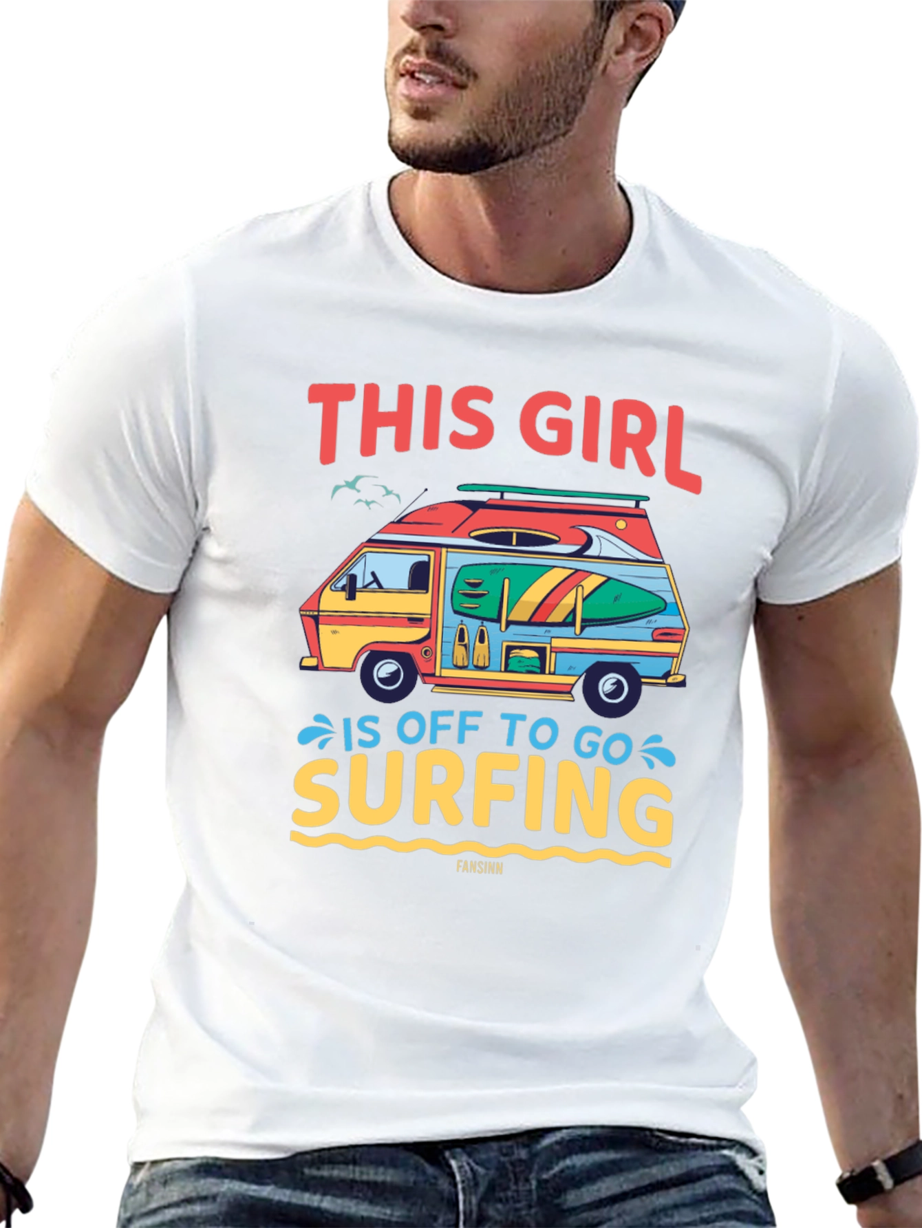 Surfing Girl T-Shirt - Road Trip Ready