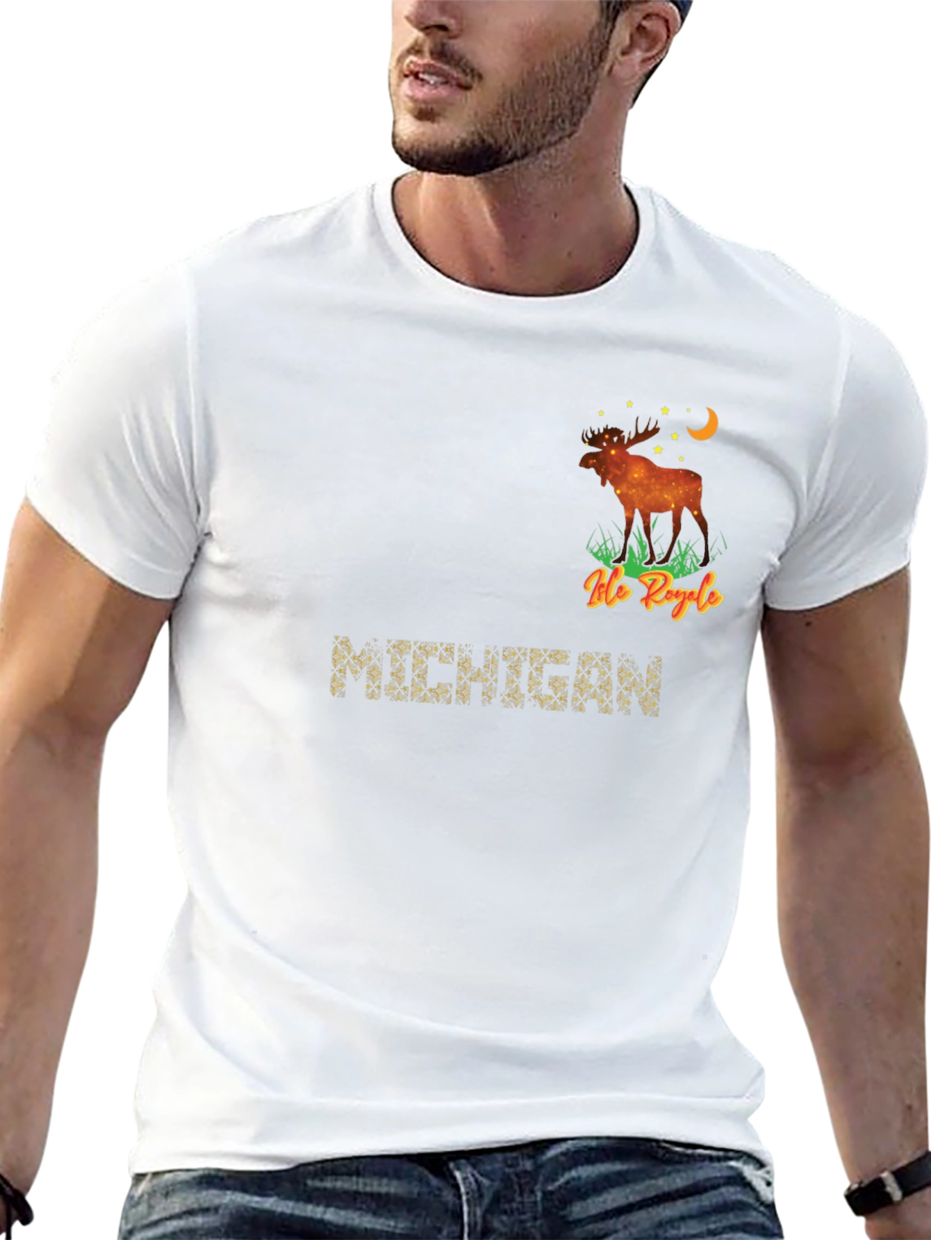 Michigan Isle Royale Moose Graphic Tee