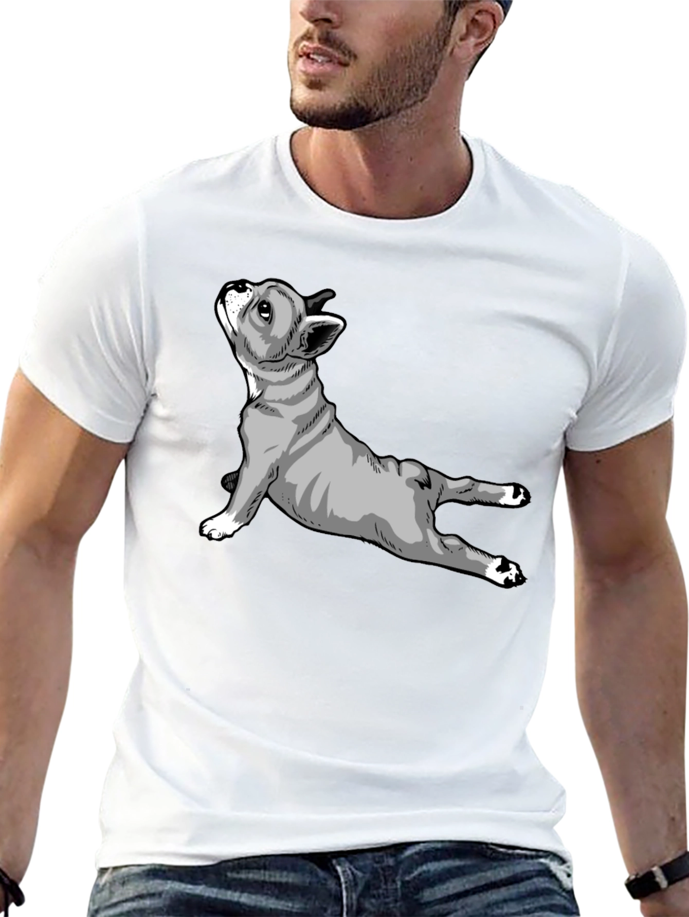 Yoga Dog Graphic T-Shirt - Black