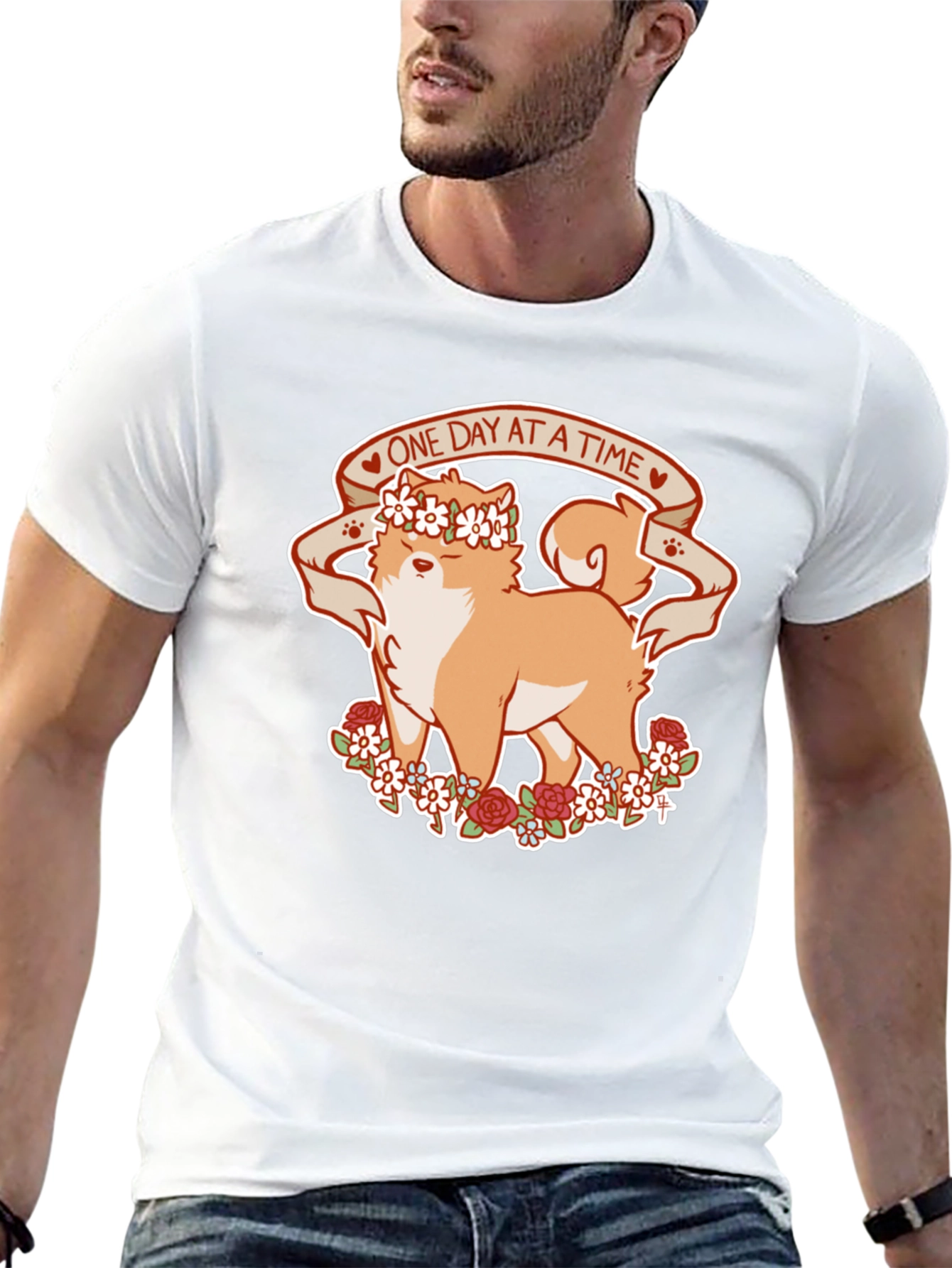 Shiba Inu One Day At A Time T-Shirt