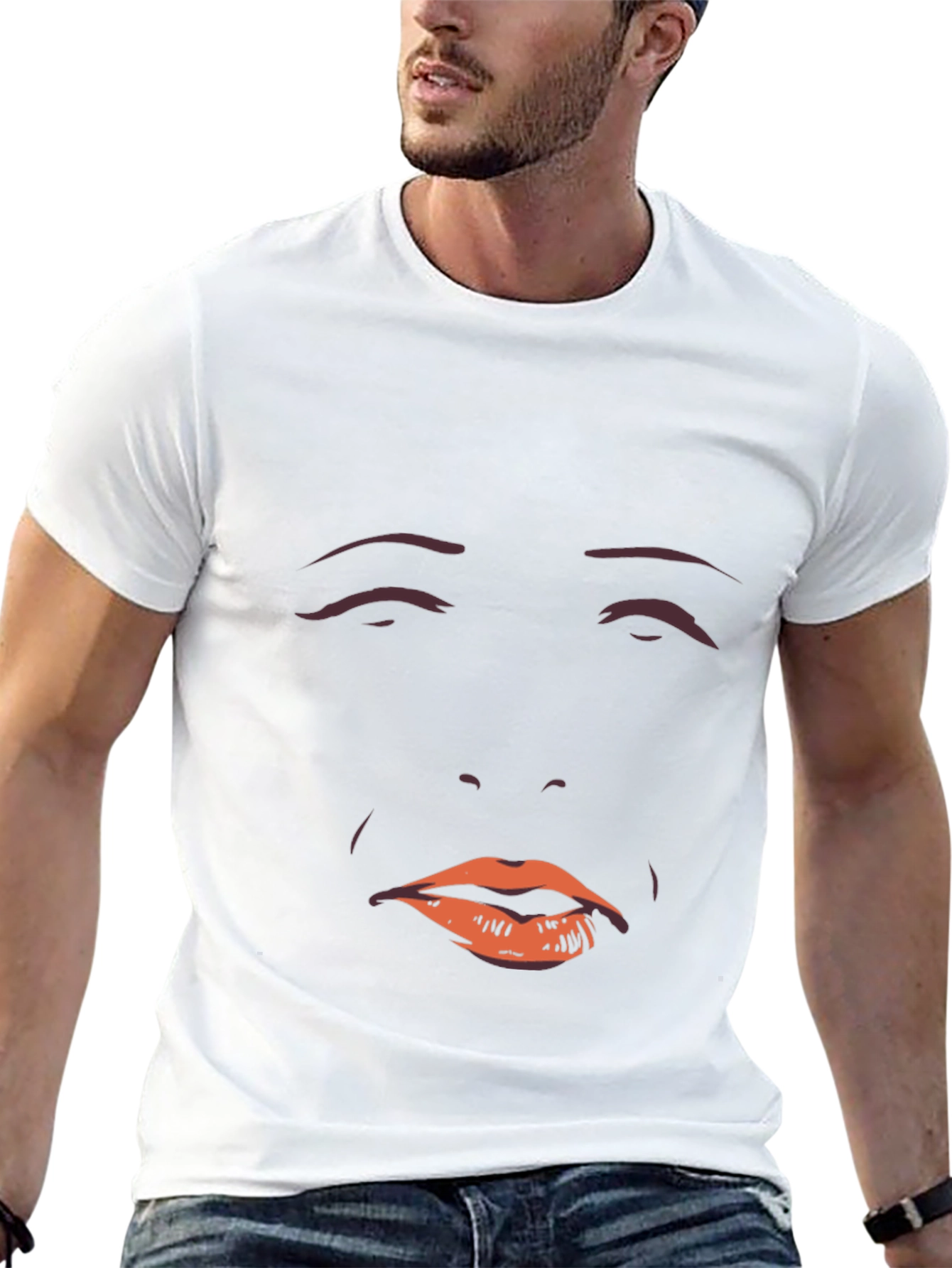 Mysterious Face Graphic Tee - Unisex Soft Cotton T-Shirt