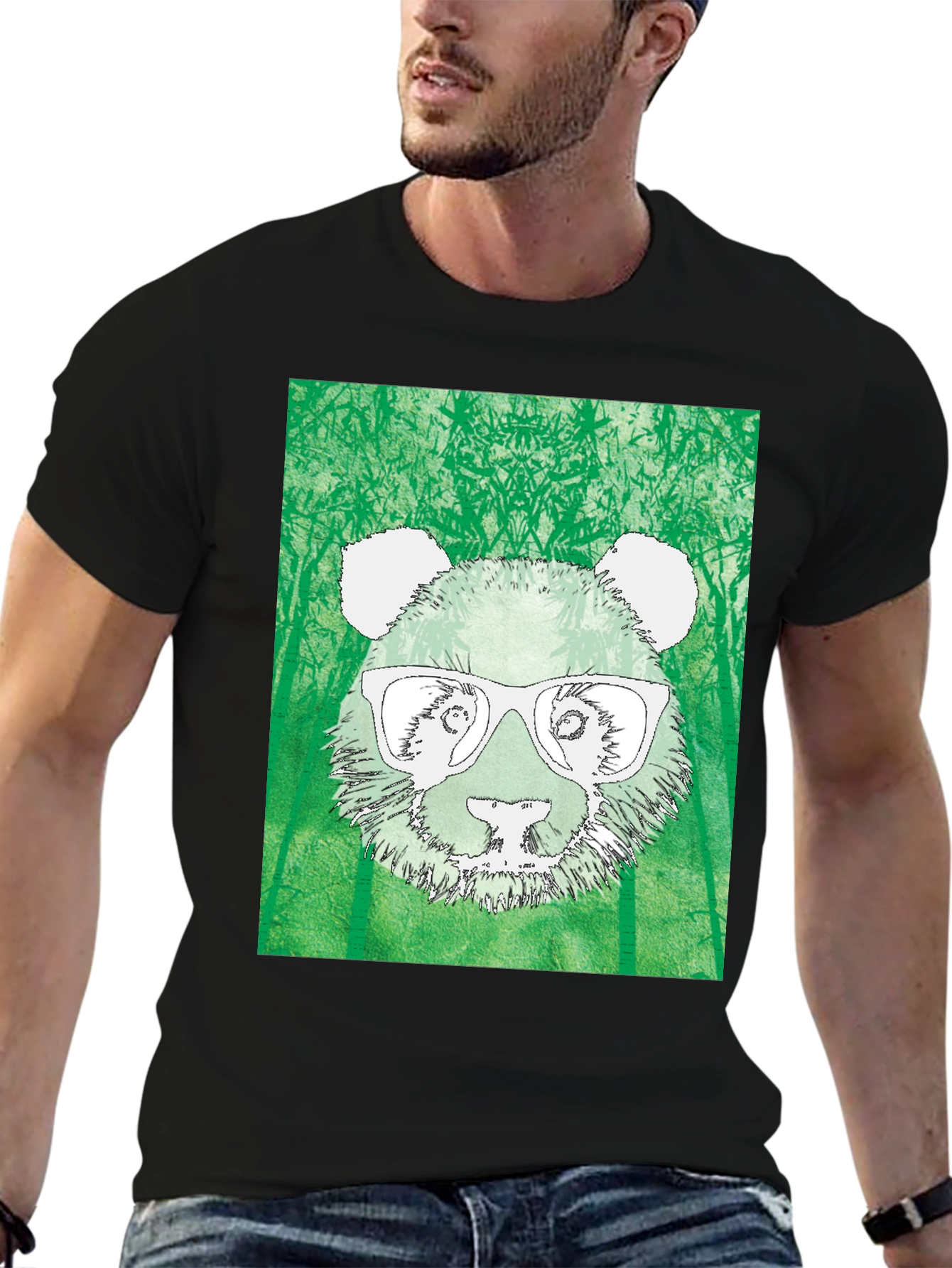 Cool Panda Tee - Black Graphic T-Shirt