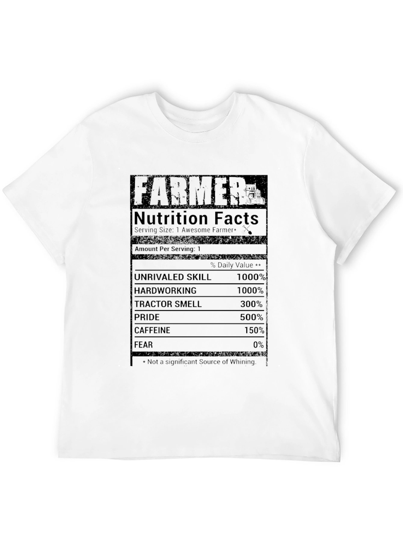 Farmer Nutrition Facts Graphic Novelty T-Shirt