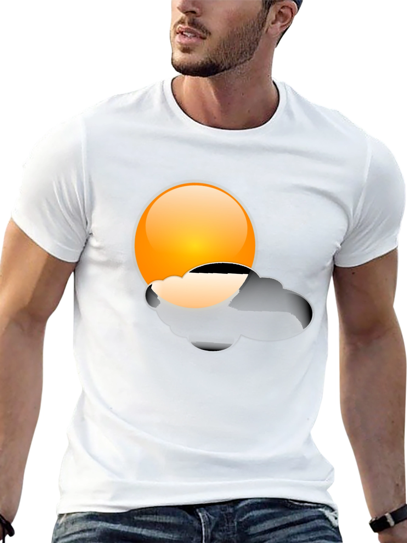 Sunset Cloud T-Shirt - Black Graphic Tee