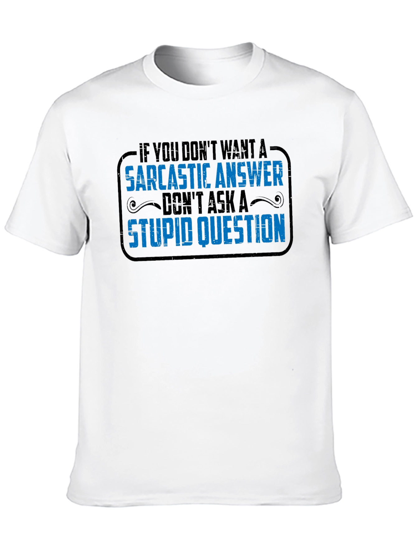 Sarcastic Answer Graphic Tee - Black