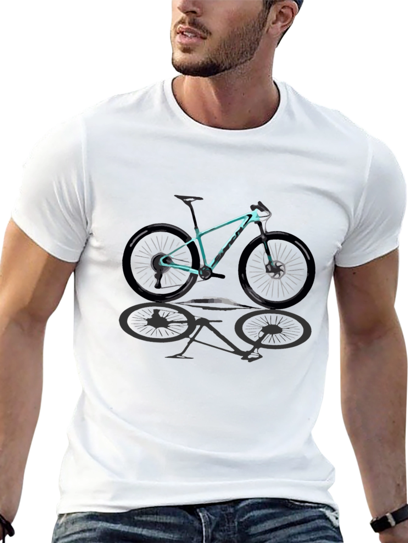 Mountain Bike Graphic T-Shirt - Casual Style