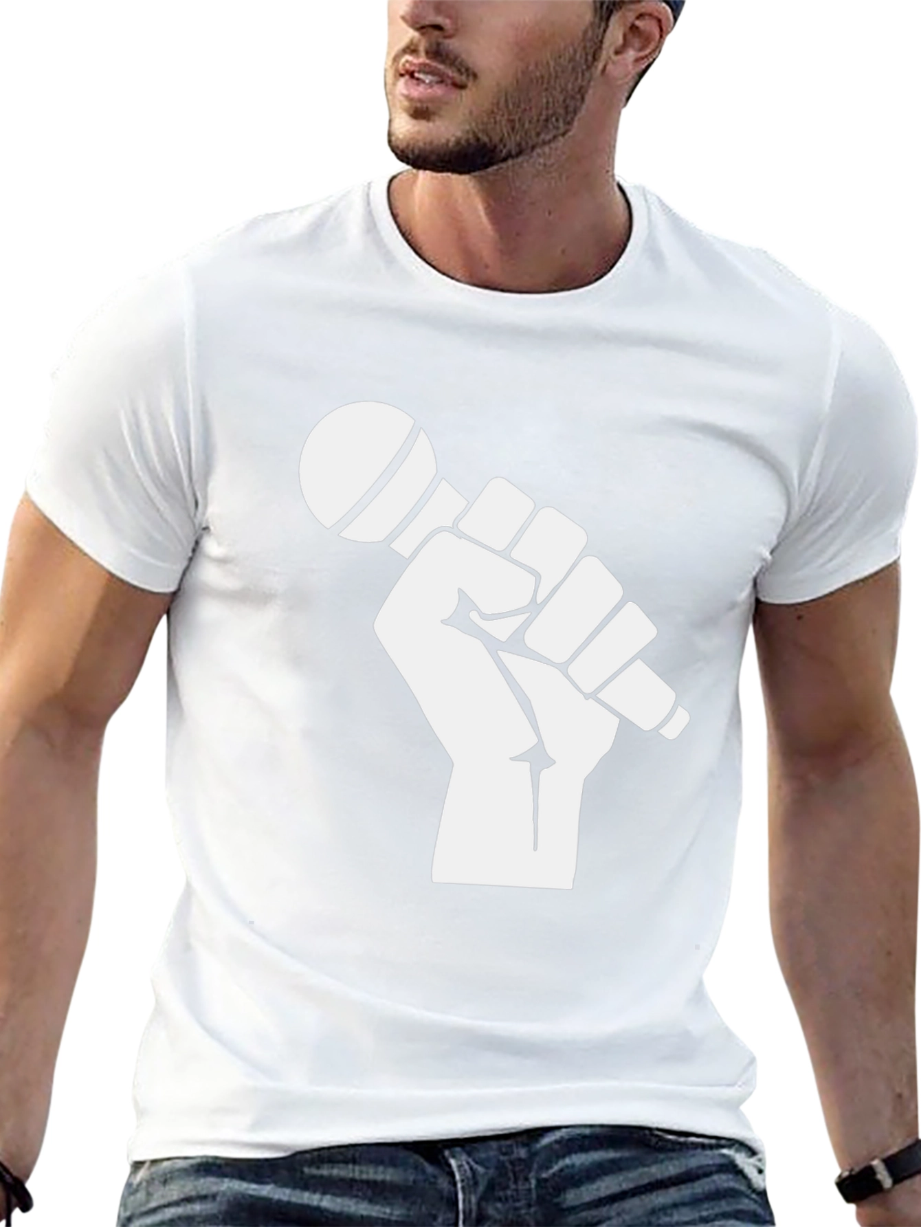 Mic Fist Graphic Tee - Black