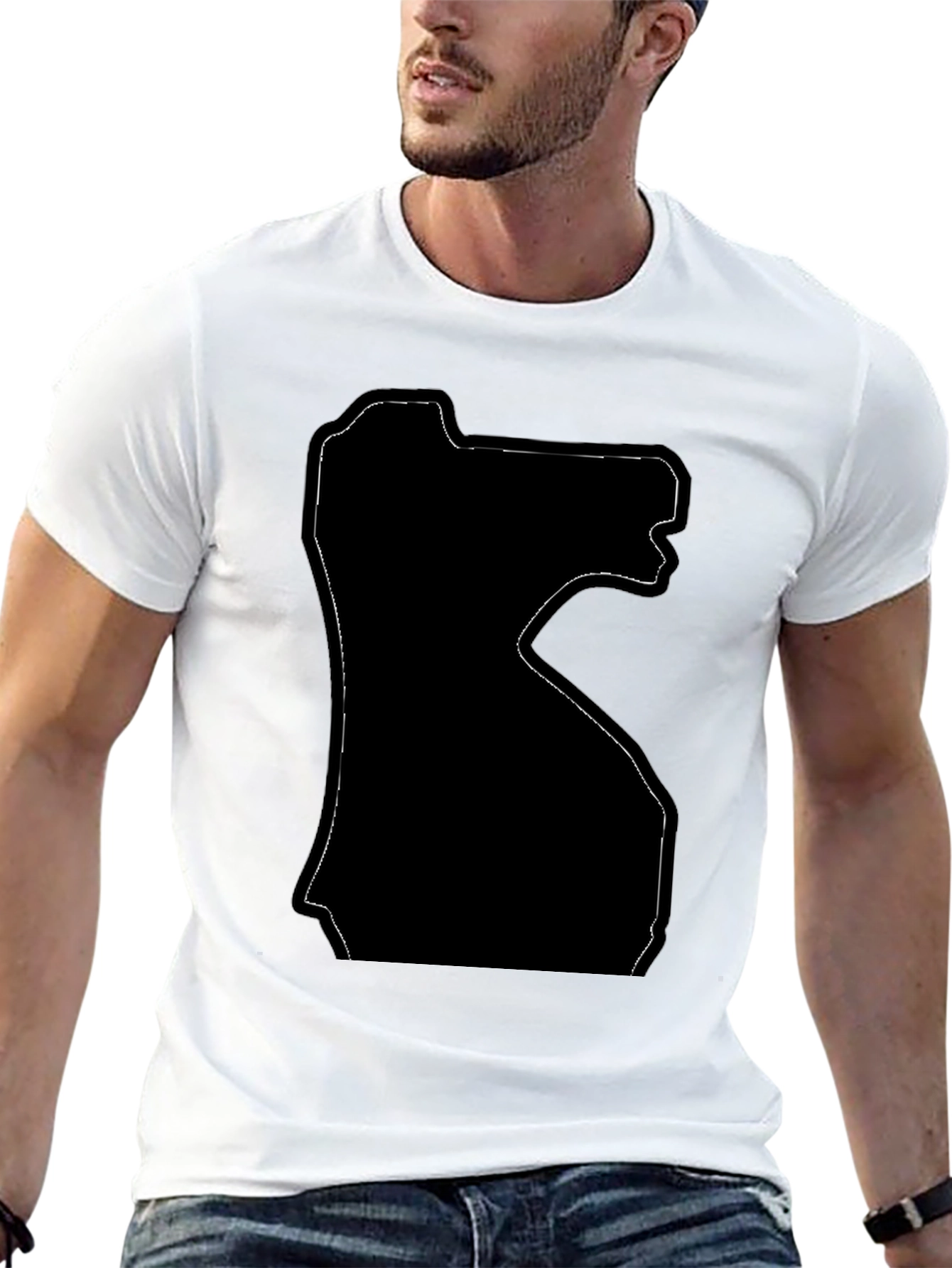 Silhouette Graphic T-Shirt - Modern Black Tee