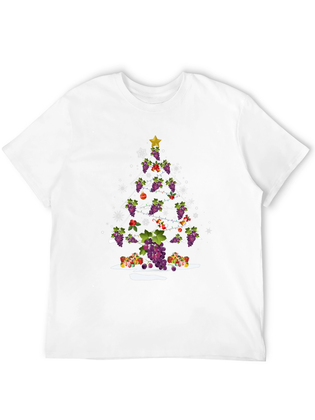 Grape Christmas Tree Holiday Graphic Tee