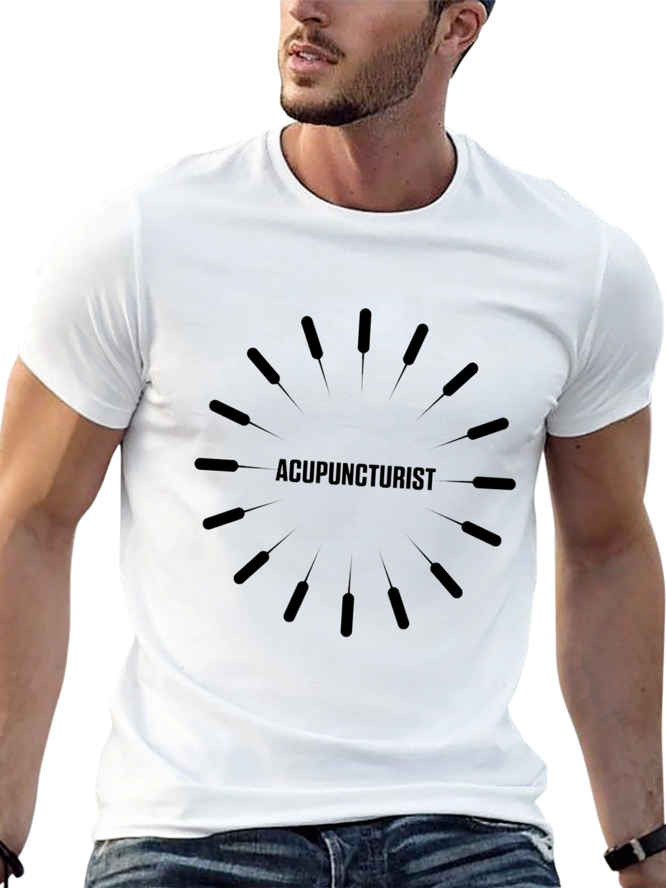 Acupuncturist Graphic T-Shirt - Unisex Black Tee