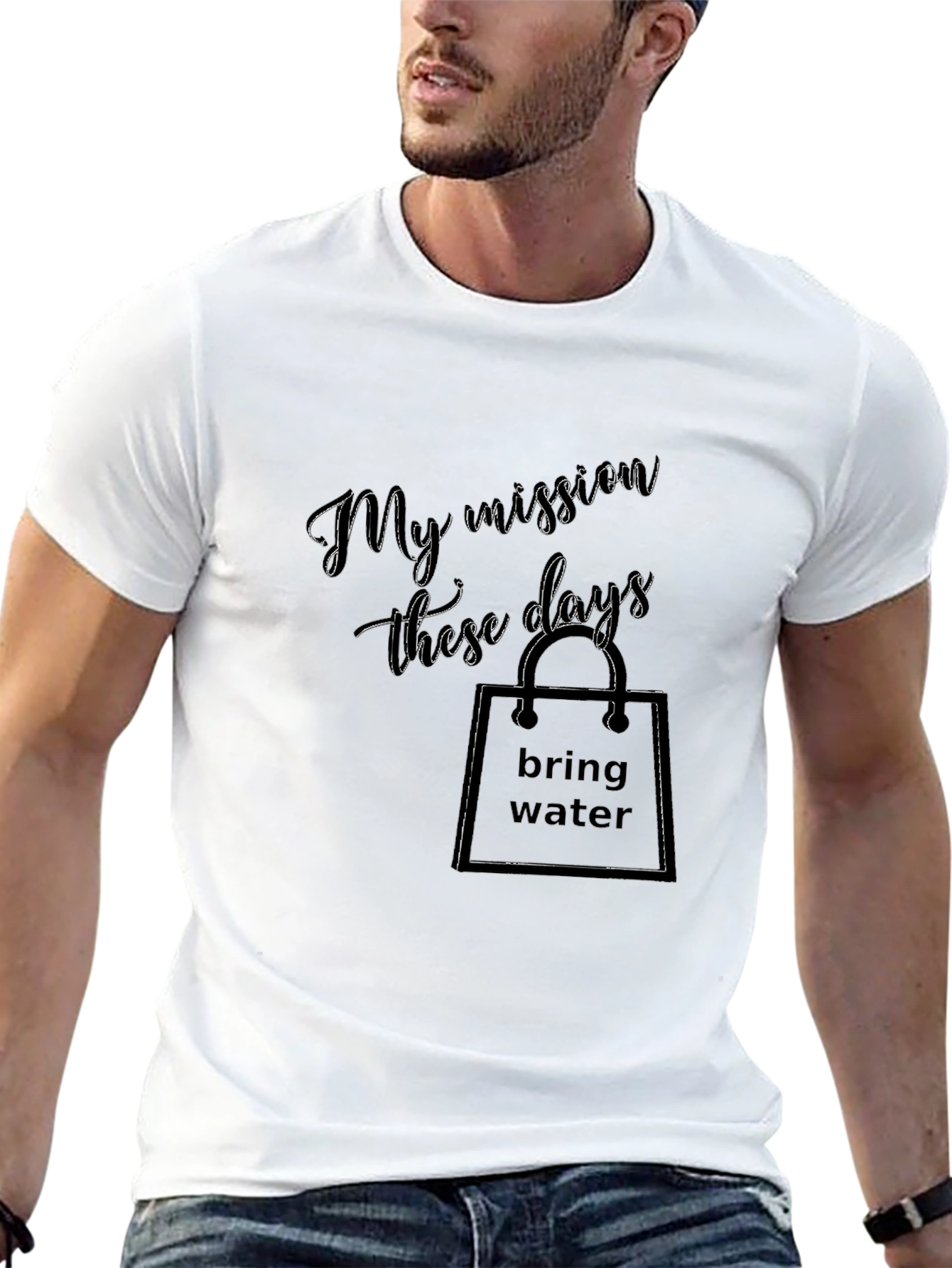 My Mission T-Shirt: Bring Water Black Tee