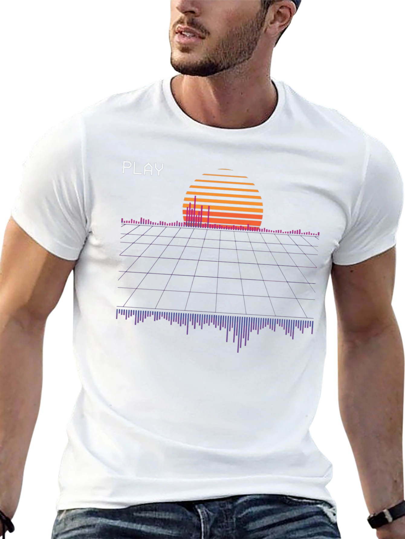 Retro Wave Graphic Tee - Synthwave Style