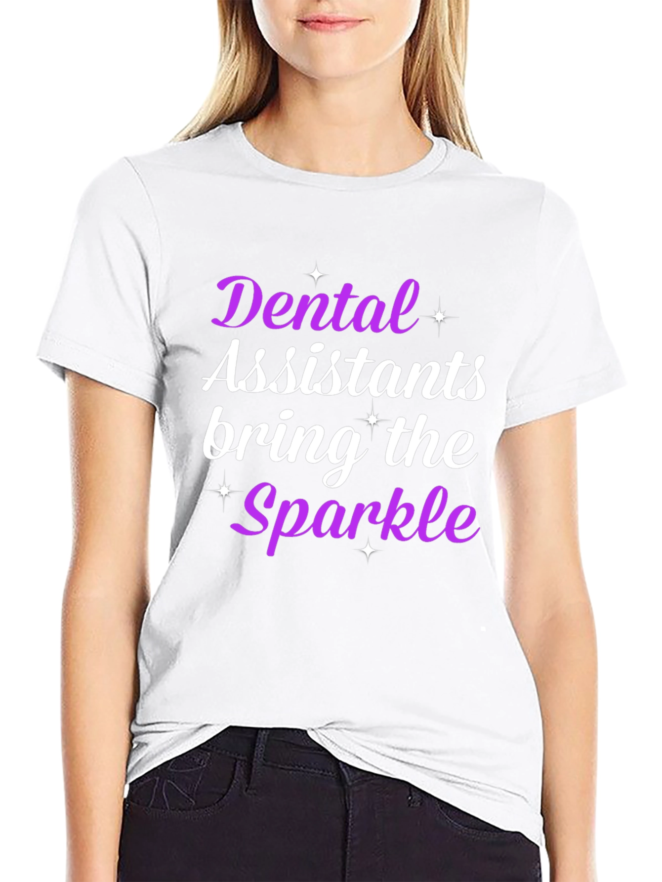 Dental Assistant Sparkle T-Shirt - Black