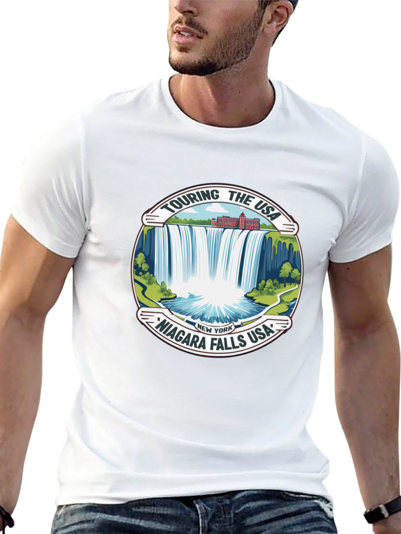Niagara Falls USA Black T-Shirt | Touring The USA