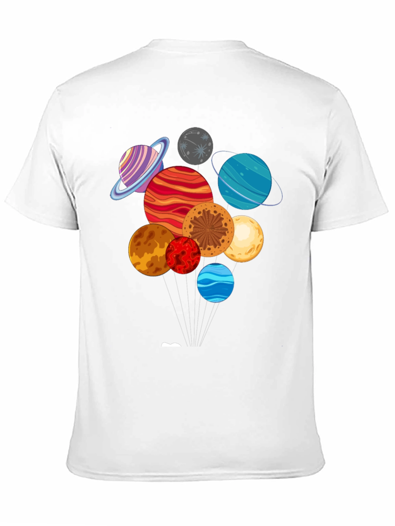 Planets Graphic Print Tee | Cosmic Style