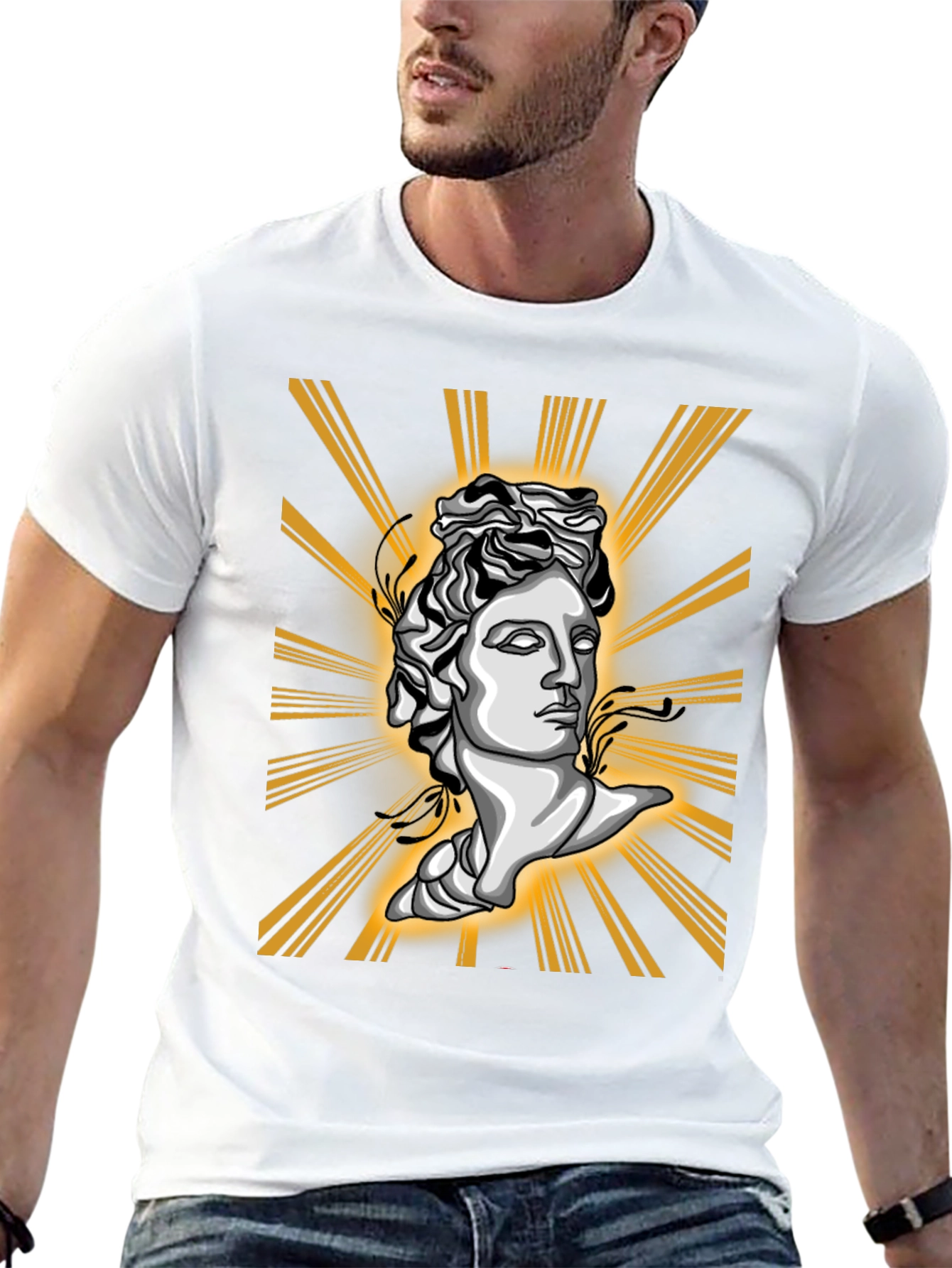 Apollo Bust T-Shirt - Artistic Graphic Tee