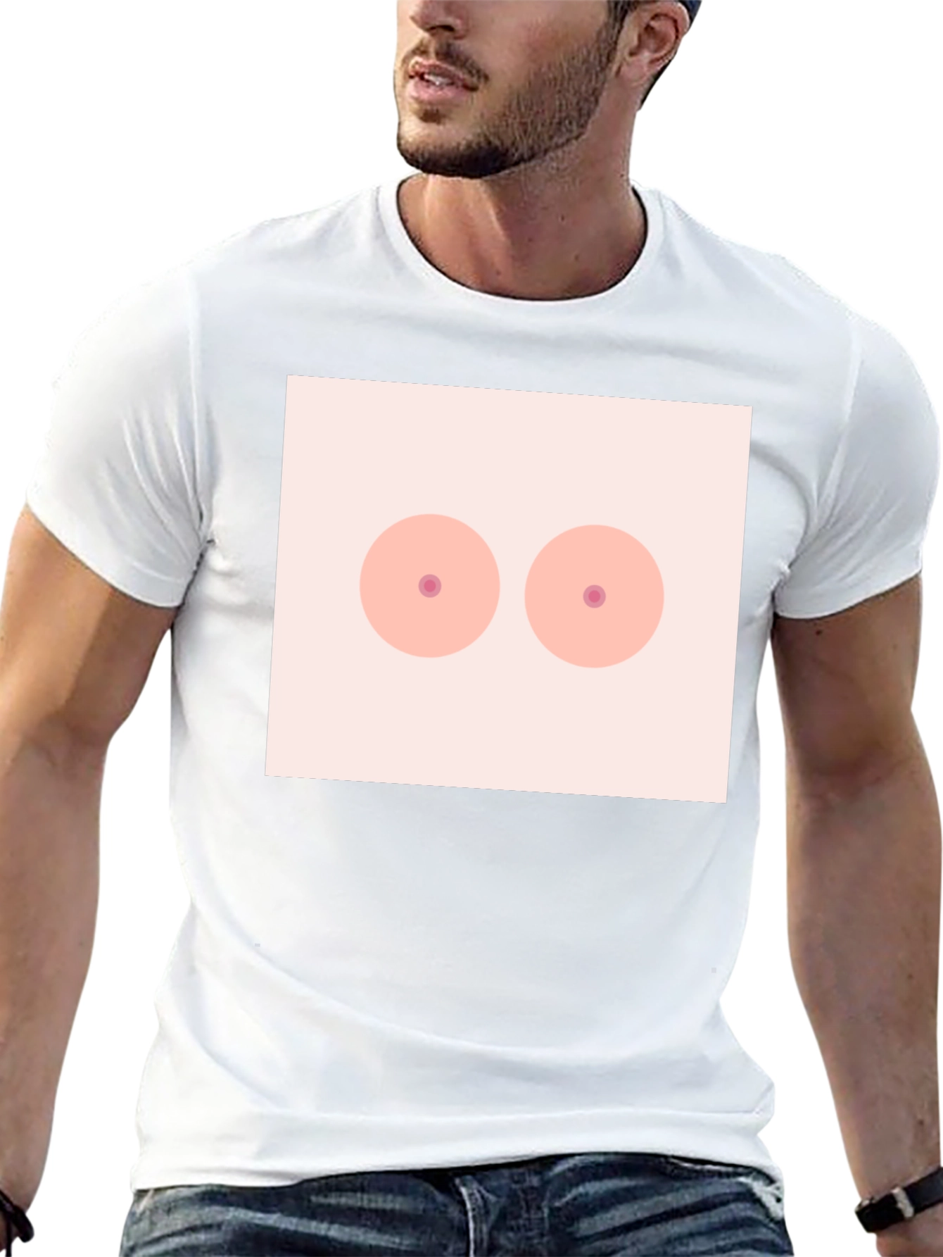 Novelty Graphic T-Shirt - Boobs Design