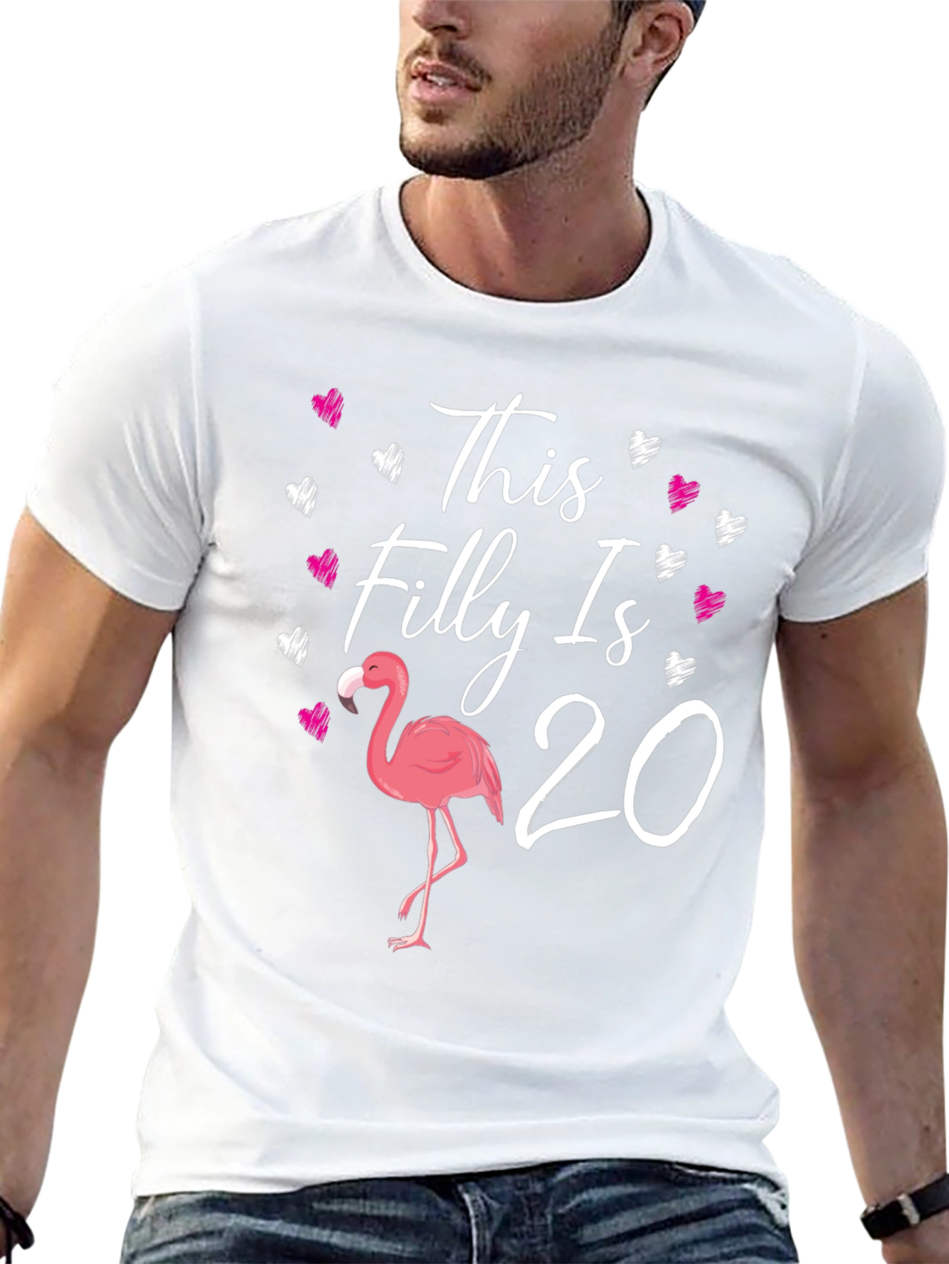 This Filly Is 20 T-Shirt Flamingo Bday