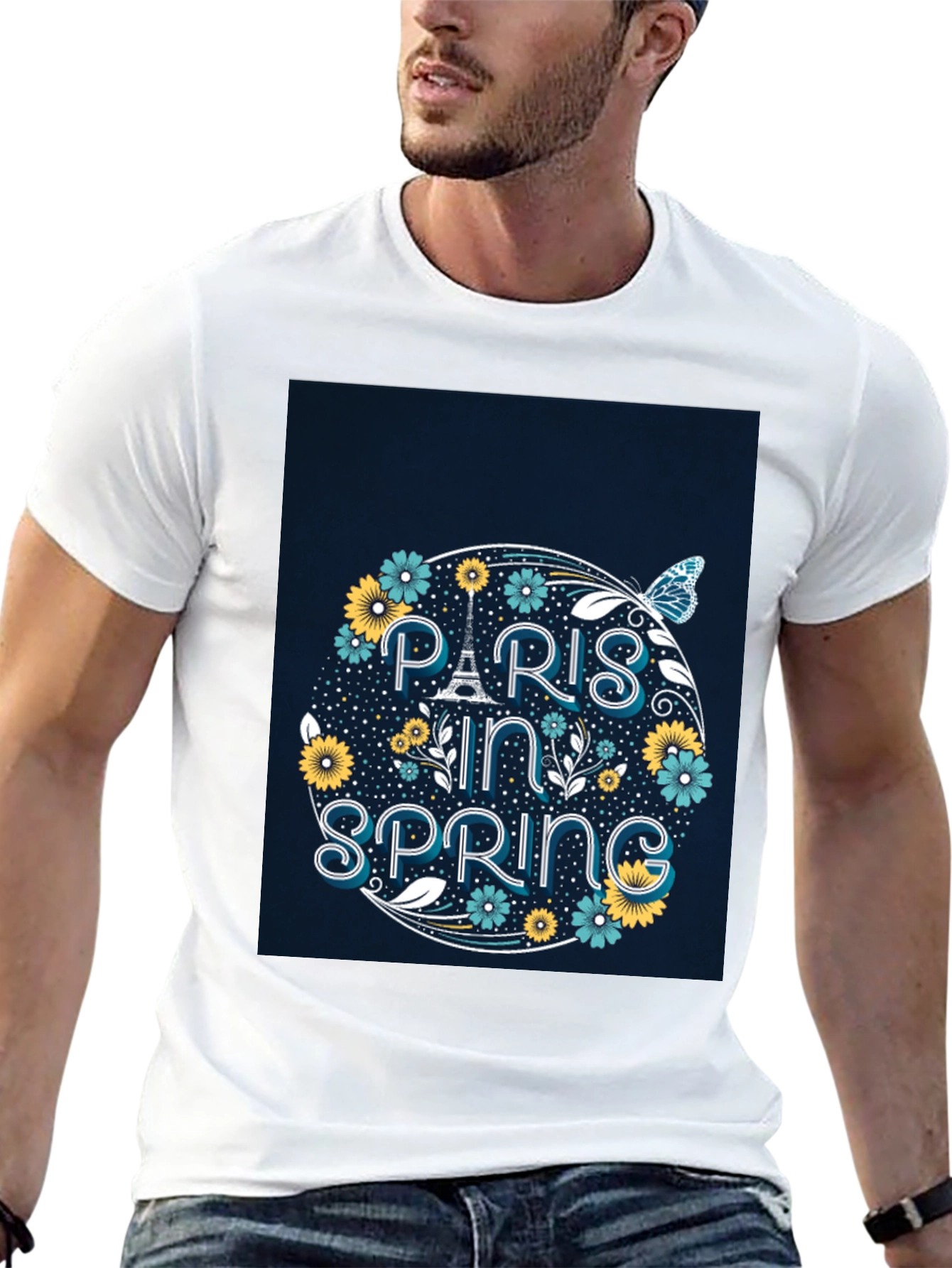 Paris in Spring Graphic Tee - Black