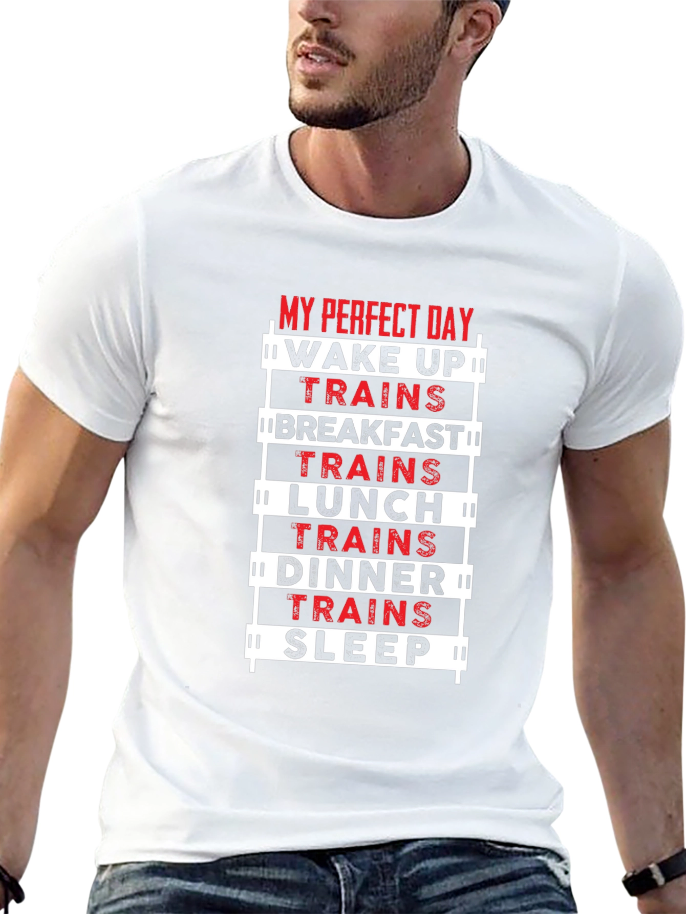 Train Lover T-Shirt - My Perfect Day Design