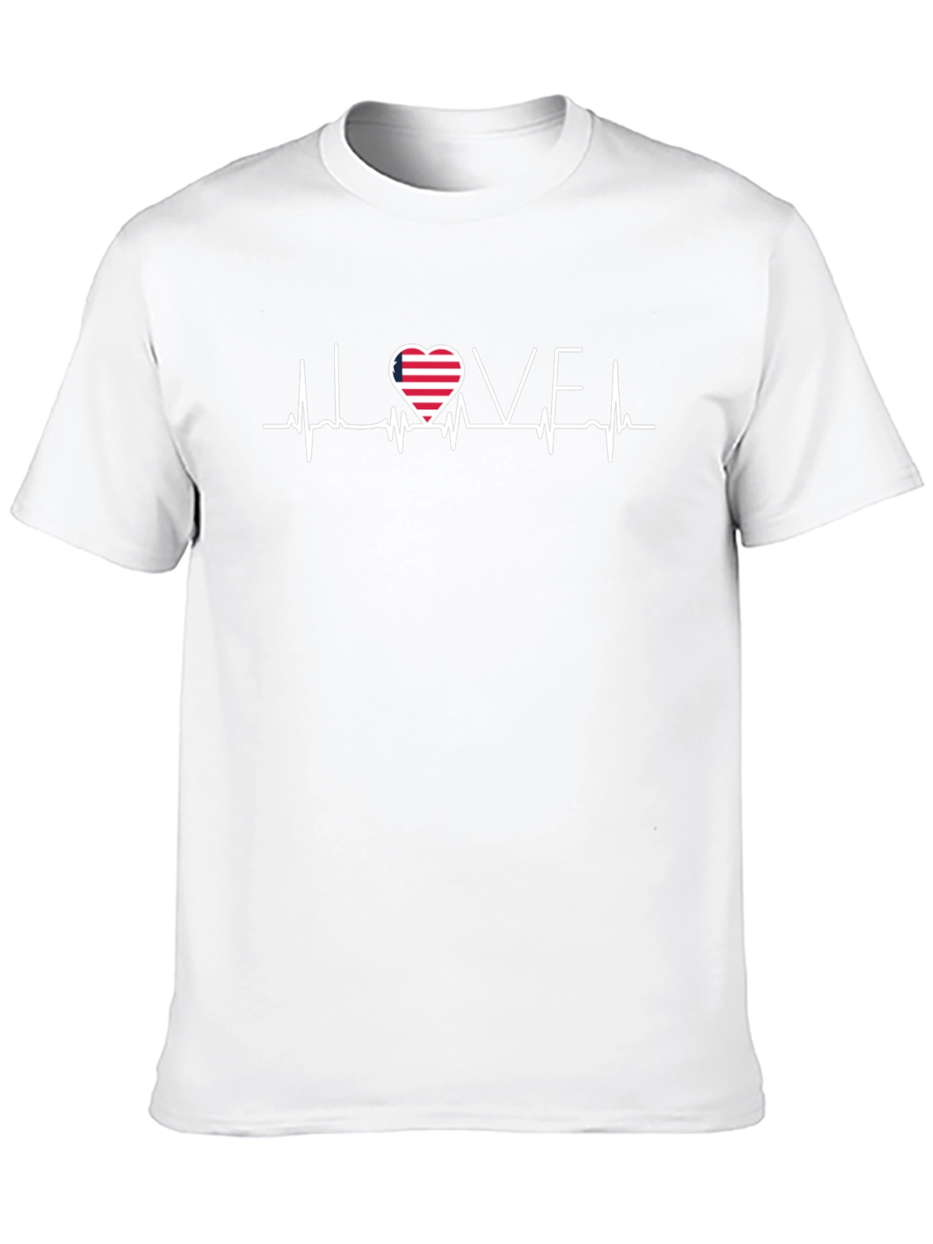 Love Liberia Flag Heartbeat T-Shirt