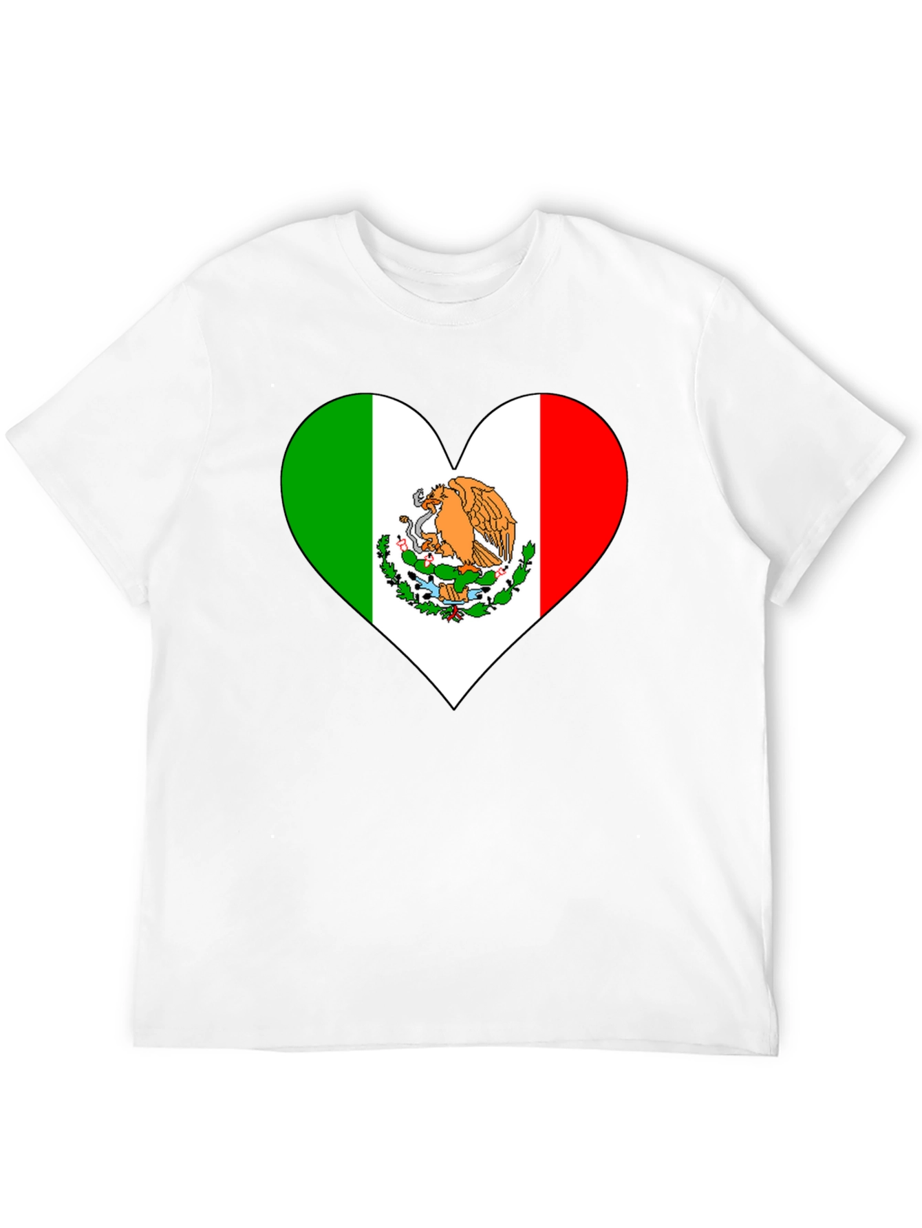 Mexico Flag Heart Graphic Tee