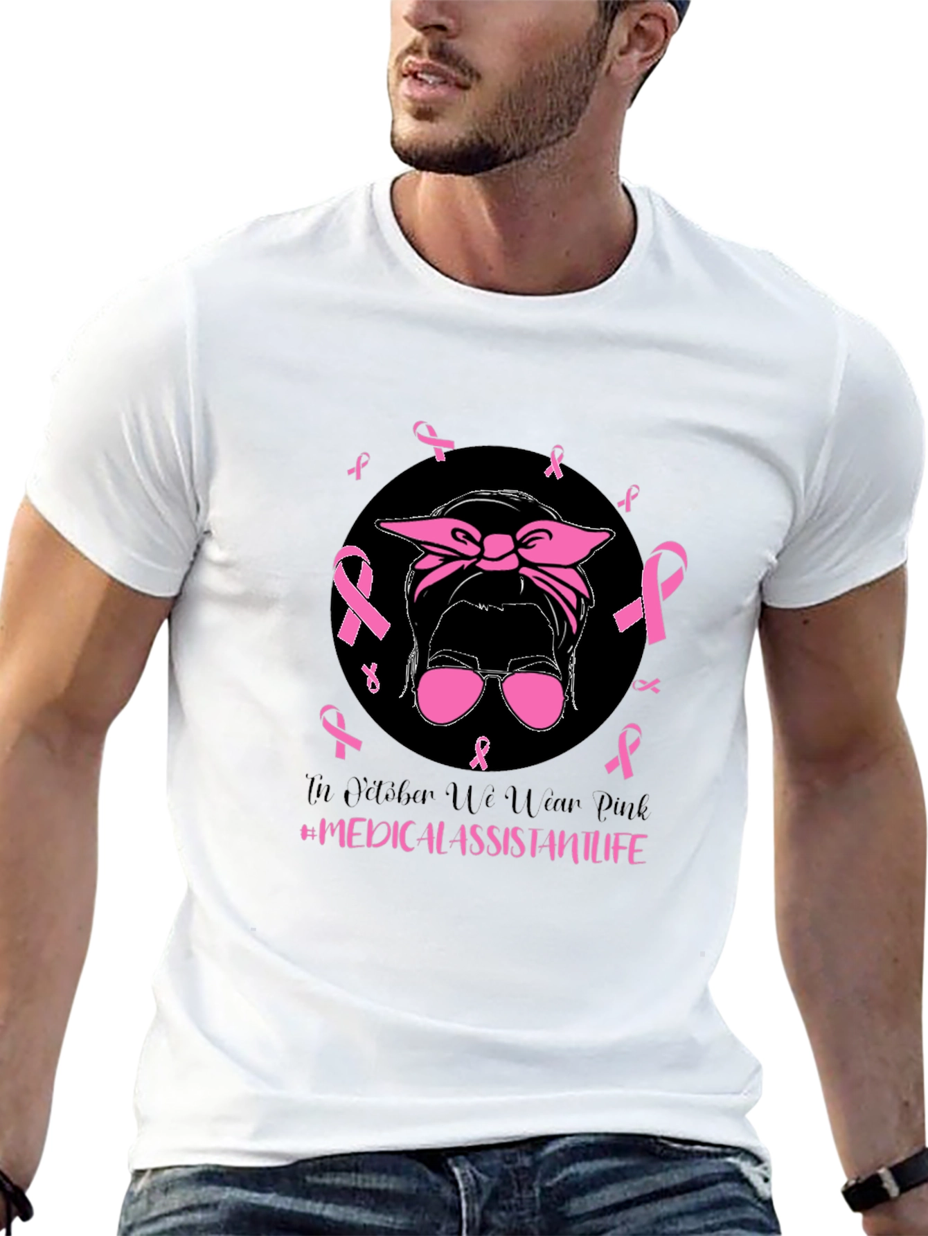 Pink Ribbon Medical Assistant Life T-Shirt