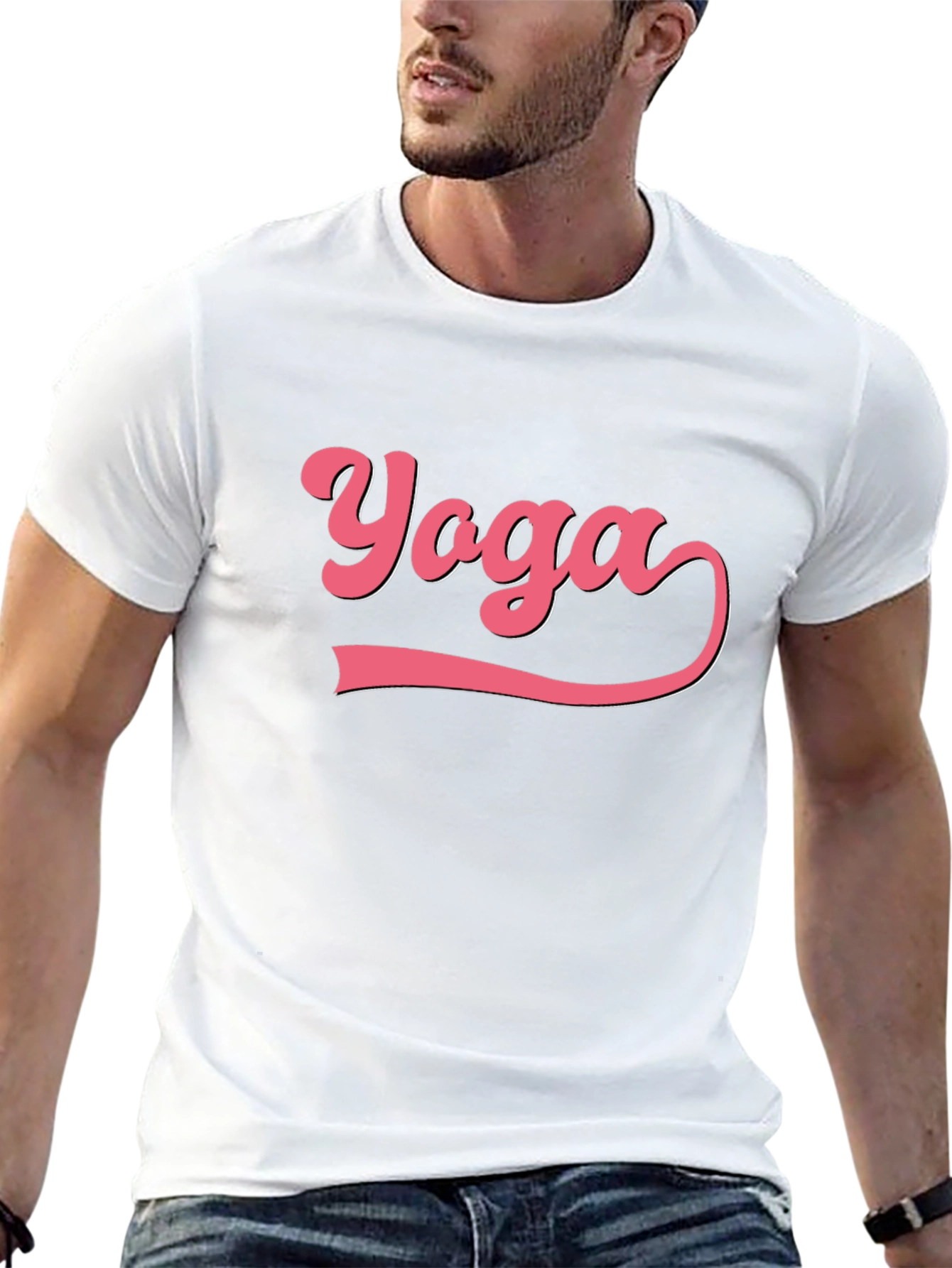 Yoga Graphic Tee - Black Cotton Blend