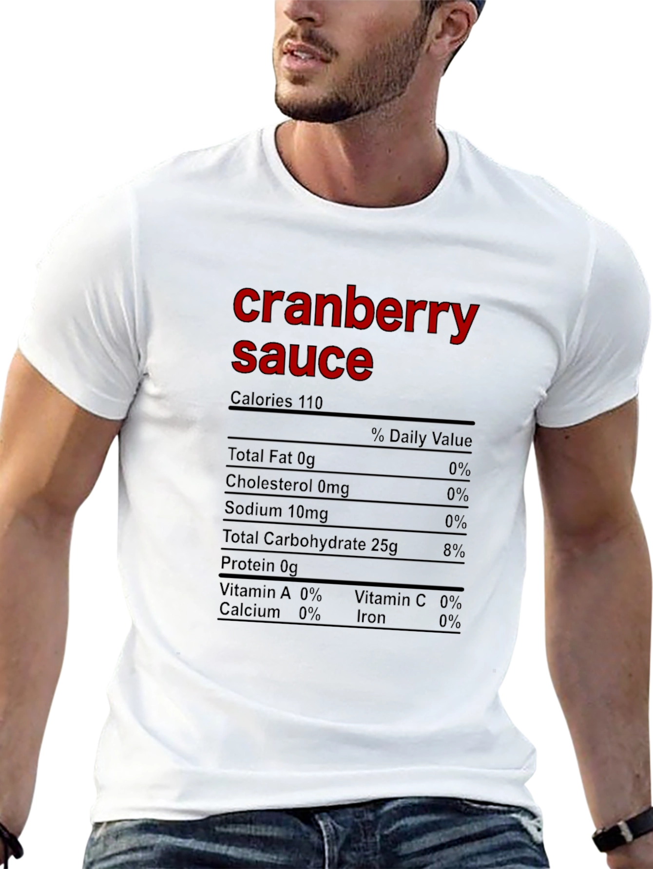 Cranberry Sauce Nutrition Facts Funny T-Shirt
