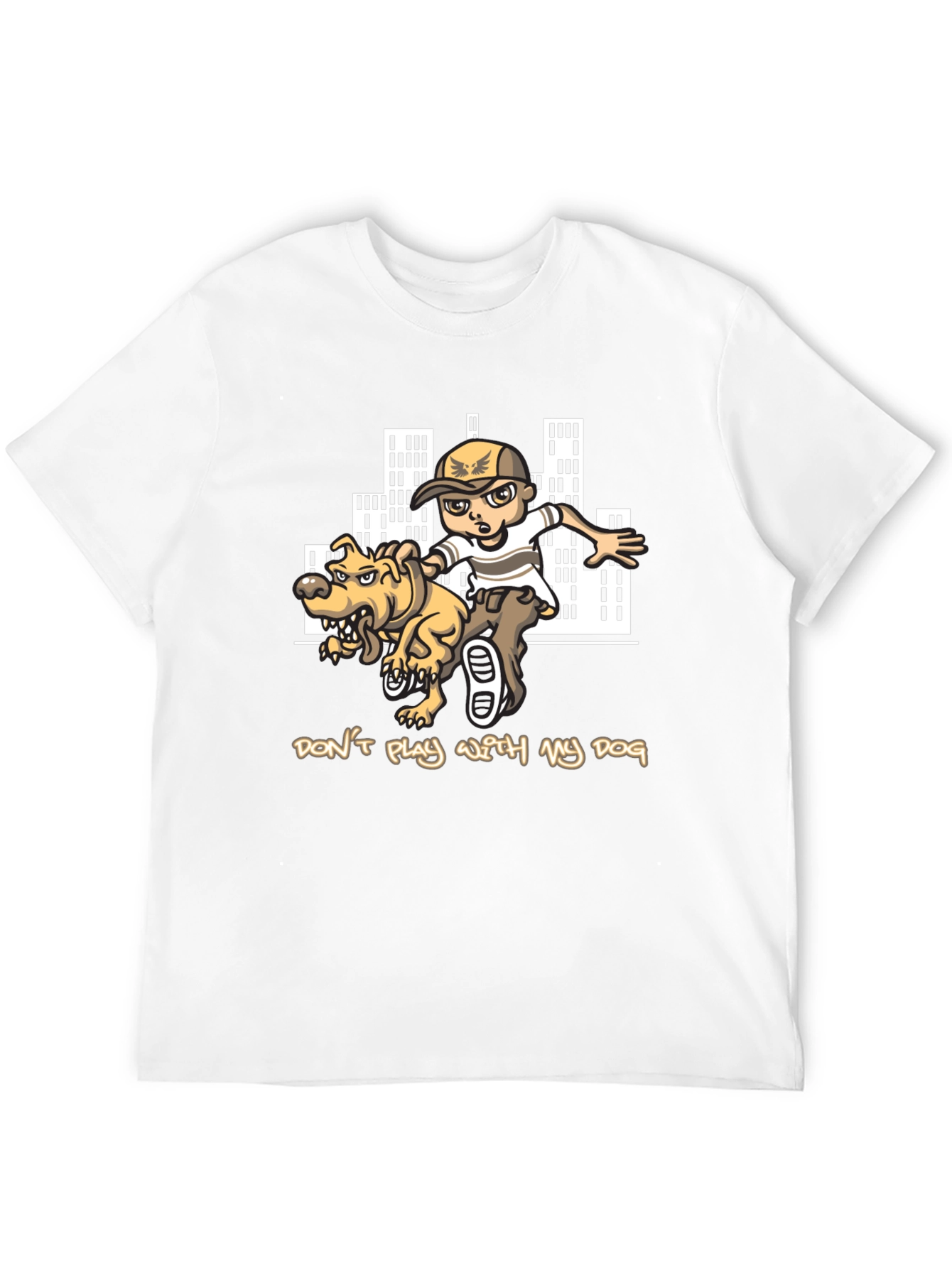 Dont Play With My Dog Black T-Shirt