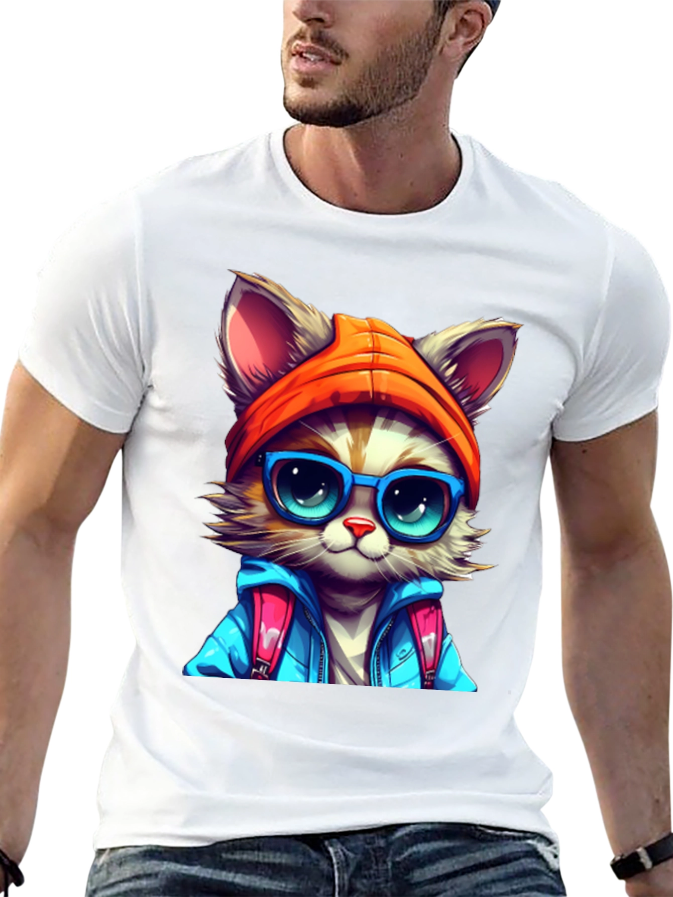 Cool Cat T-Shirt: Urban Style Kitten Tee