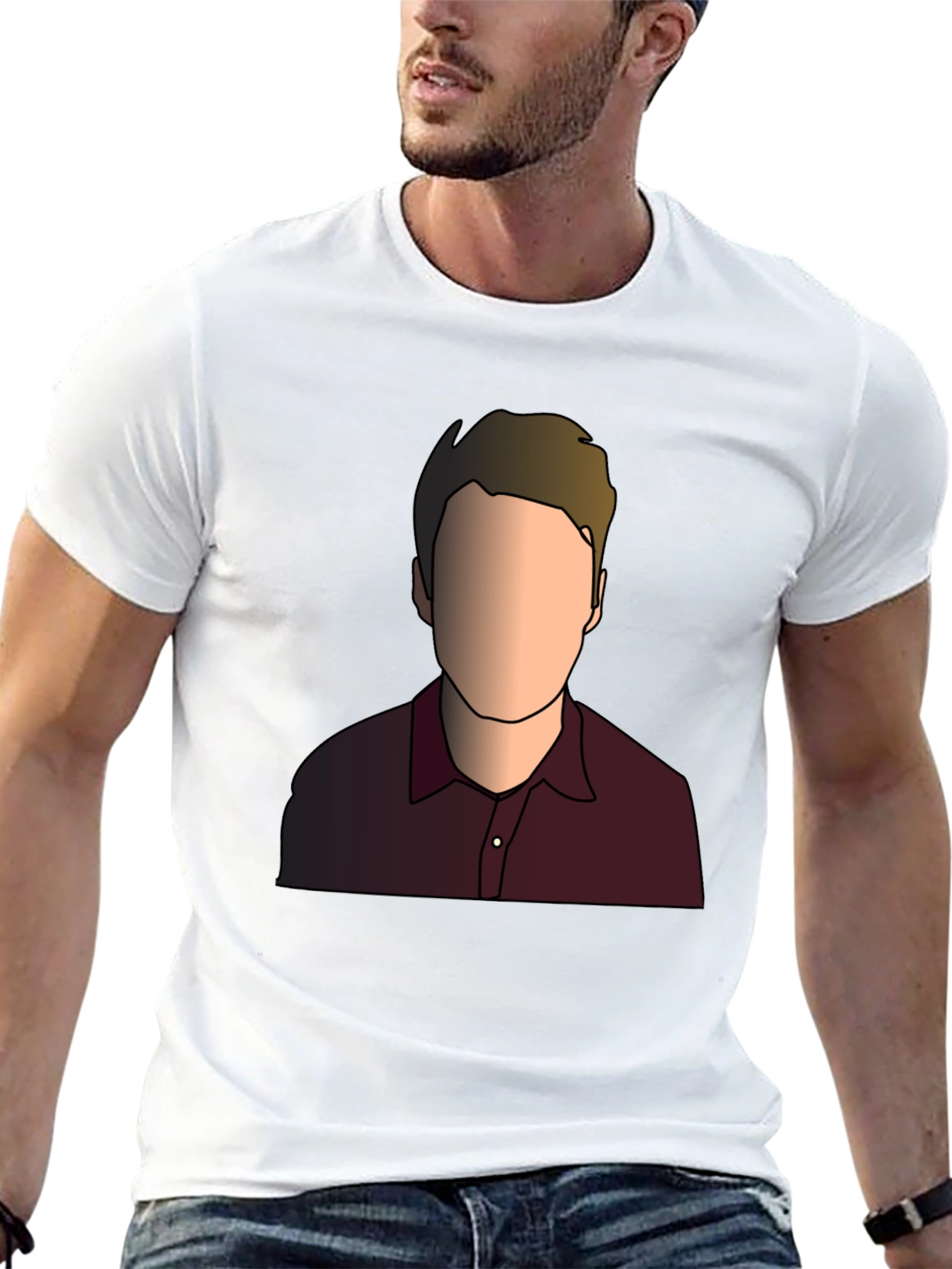 Illustrated Faceless Portrait T-Shirt