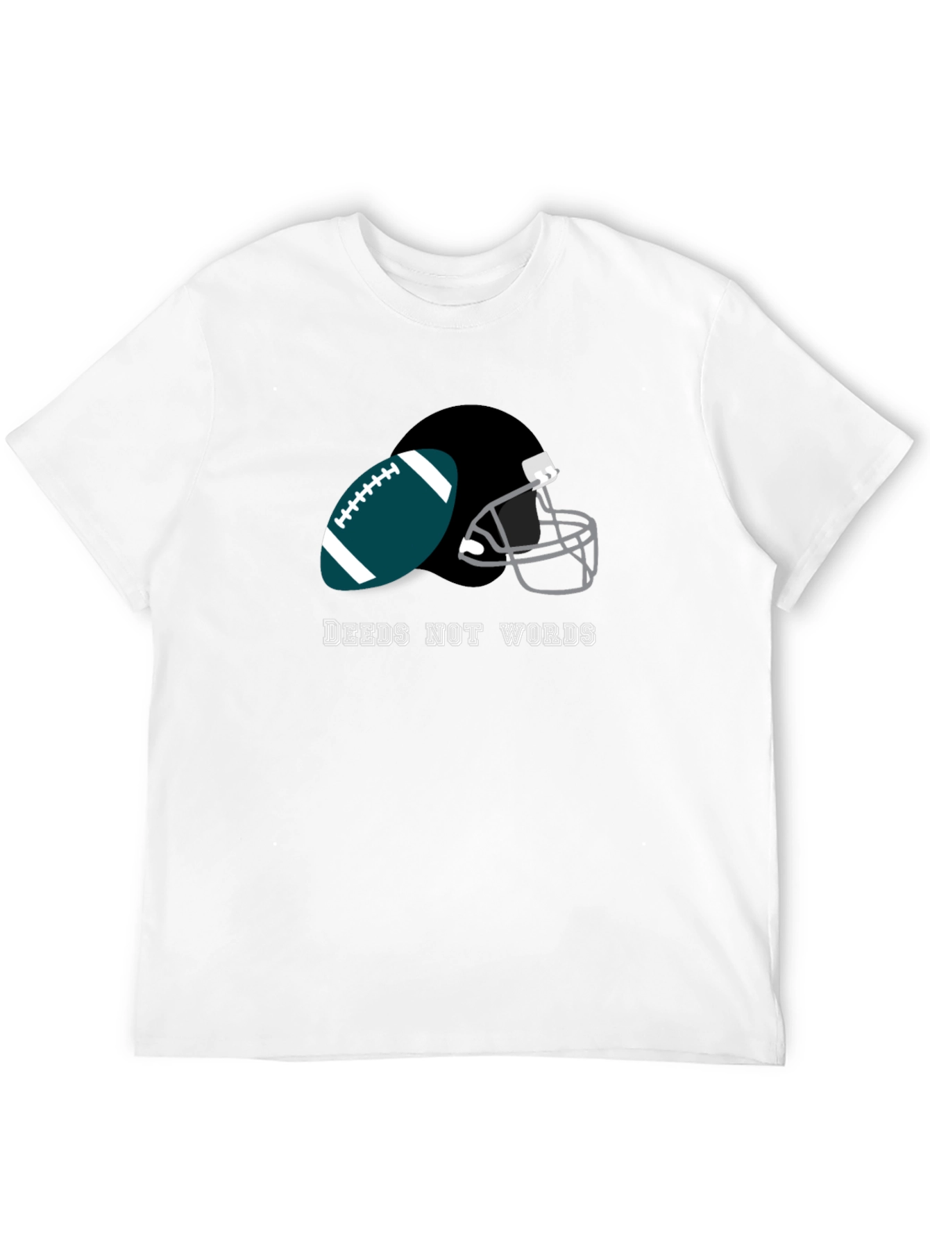 Deeds Not Words Football T-Shirt